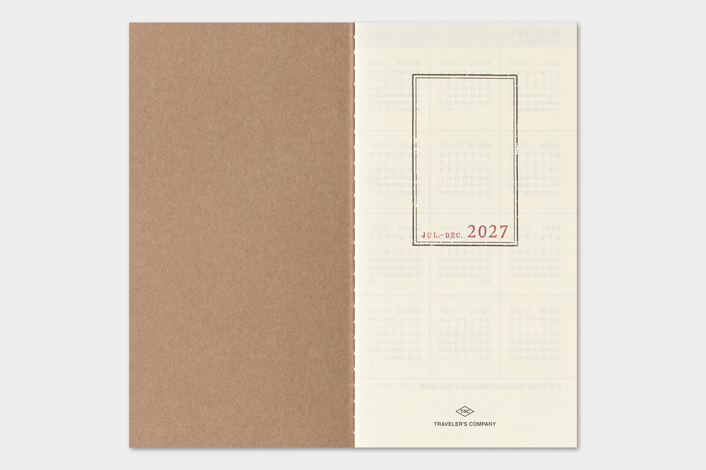 2027 Kalender (Wochenansicht + Memo) - TRAVELER'S Notebook Refill