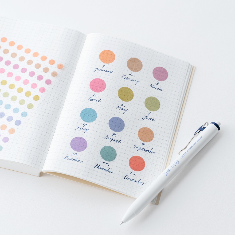 Punkt-Sticker transparent – TSUKI no IRO: 15 mm | Hobonichi
