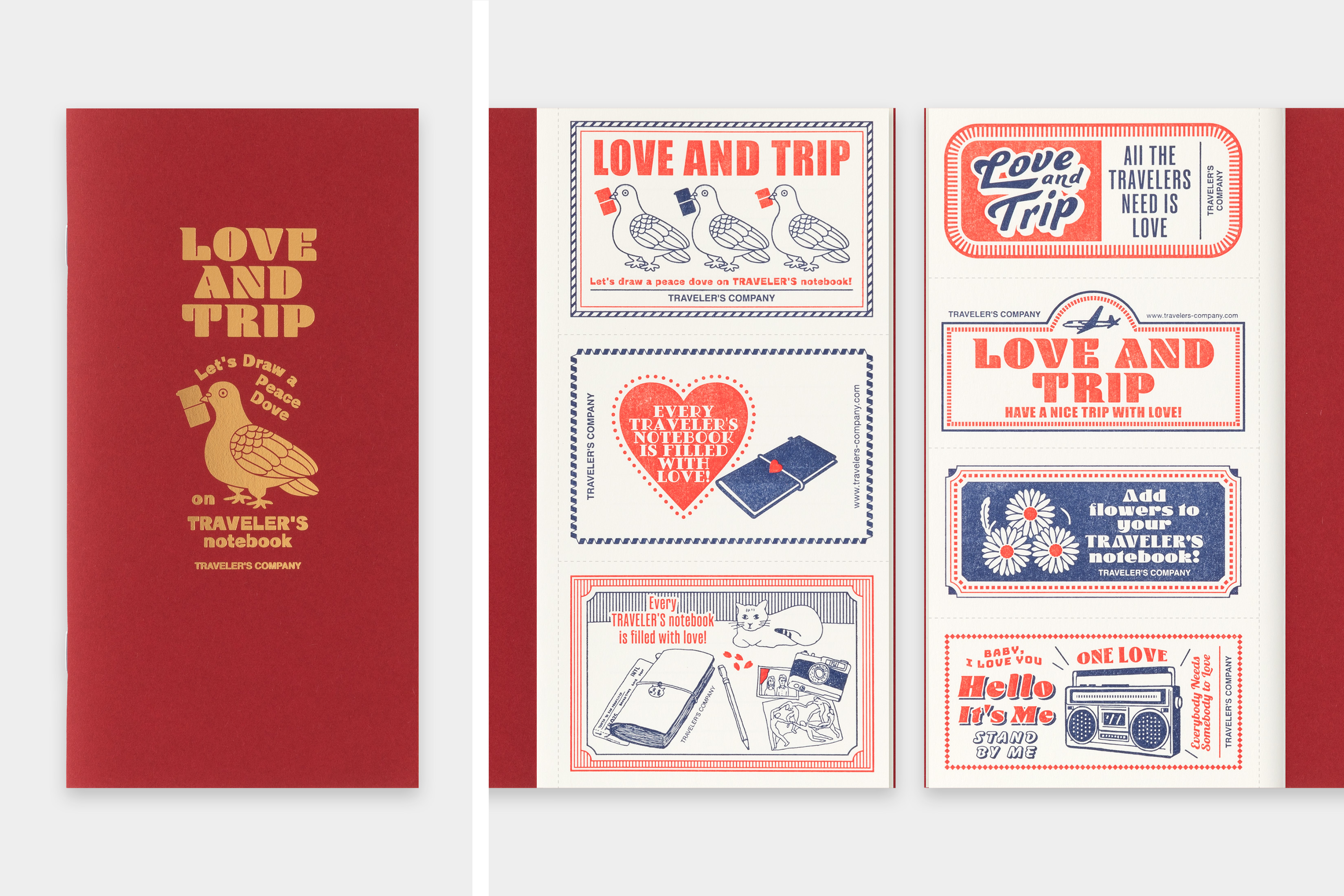 TRAVELER'S Notebook Refill "Love and Trip" - Limited Edition - ***Preorder / Vorbestellung***