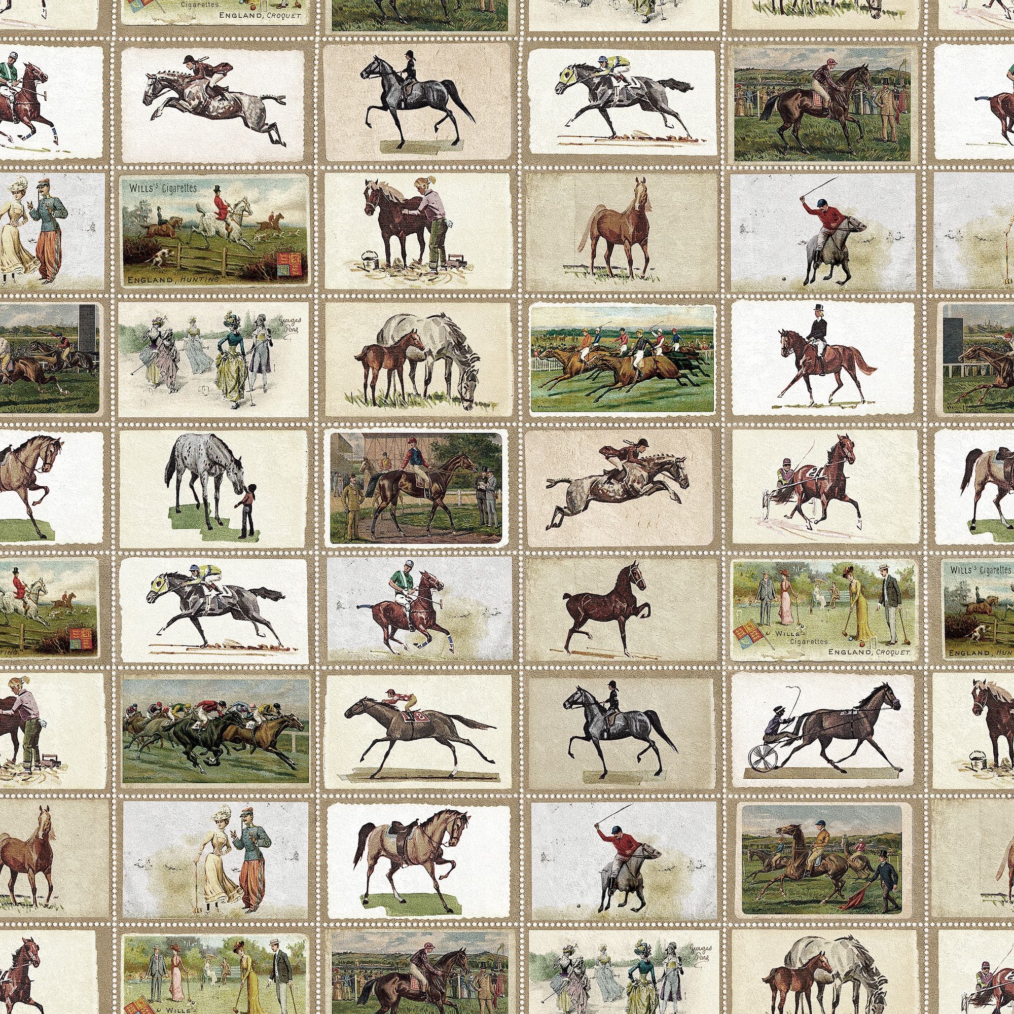 Tapete ENGLISH EQUESTRIAN STAMPS-WP20631-MINDTHEGAP-MIND THE GAP Tapete ENGLISH EQUESTRIAN STAMPS von MINDTHEGAP aus der Kategorie MIND THE GAP mit der Artikelnummer WP20631