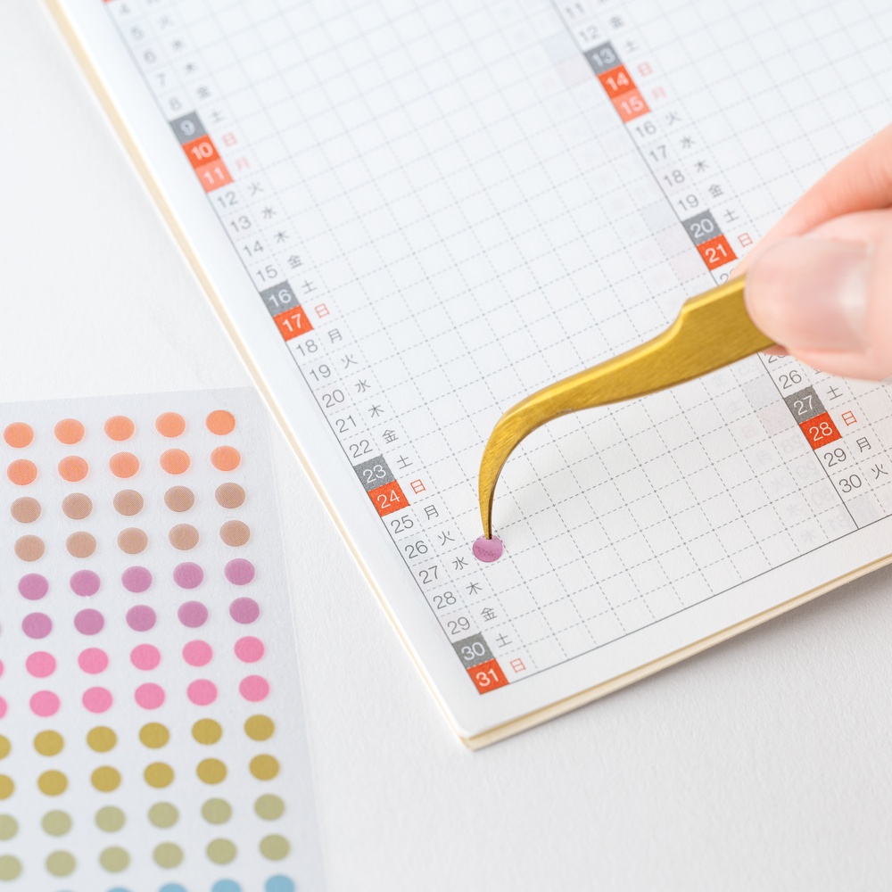 Punkt-Sticker transparent – TSUKI no IRO: 3,5 mm | Hobonichi