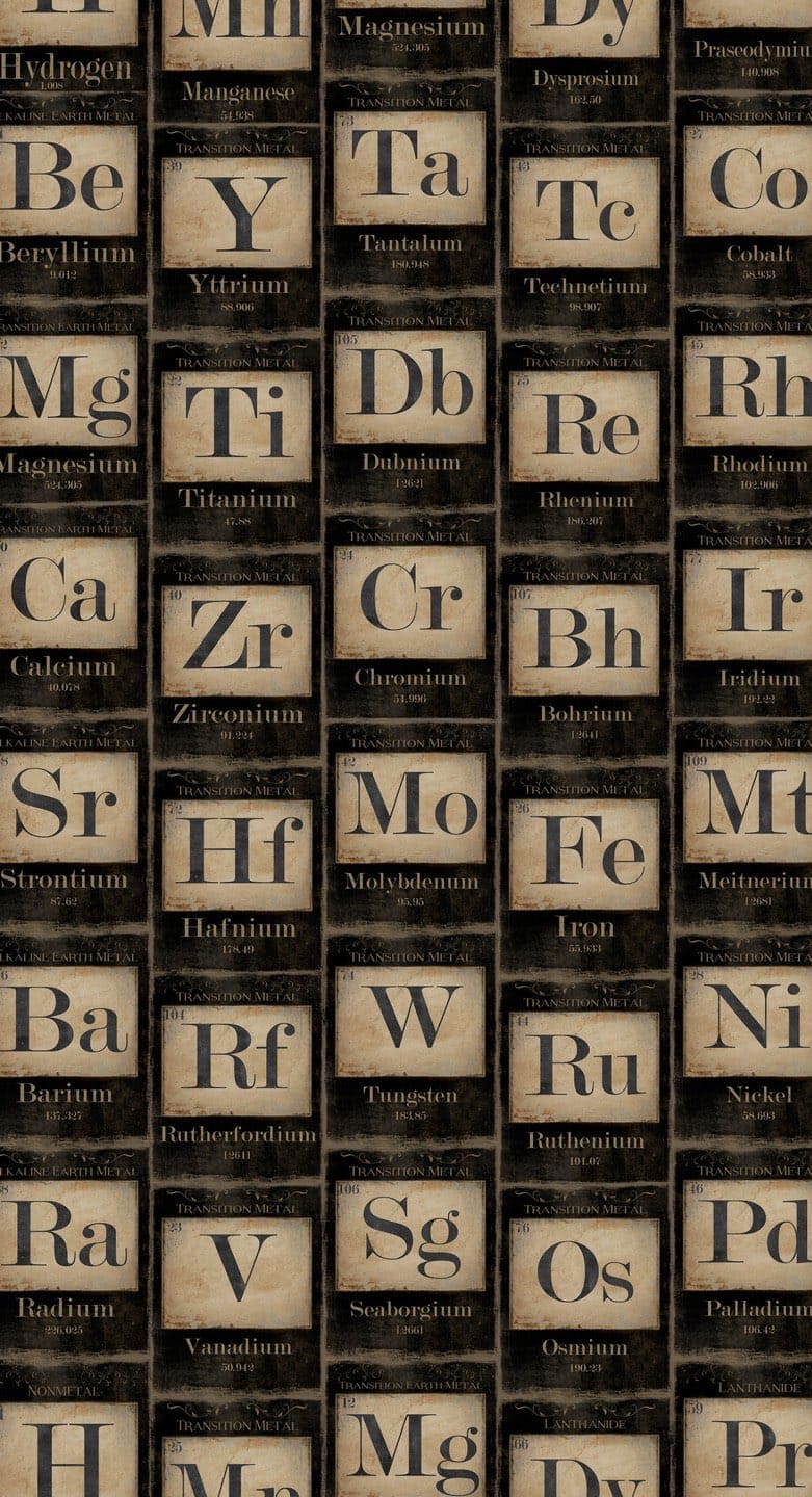 Tapete PERIODIC TABLE von MINDTHEGAP aus der Kategorie MIND THE GAP mit der Artikelnummer WP20040