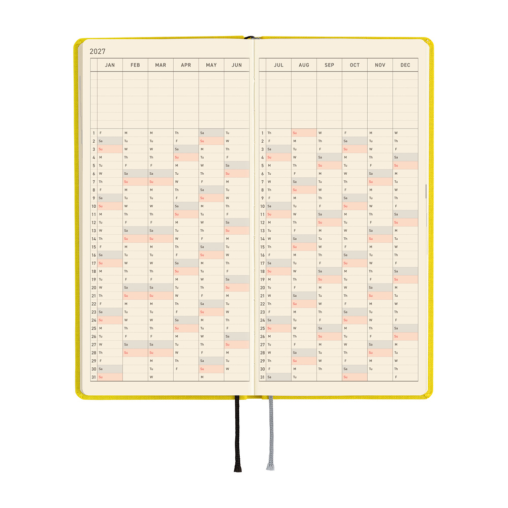 Weeks 2027 englisch – Colors: Canaria Yellow | Hobonichi