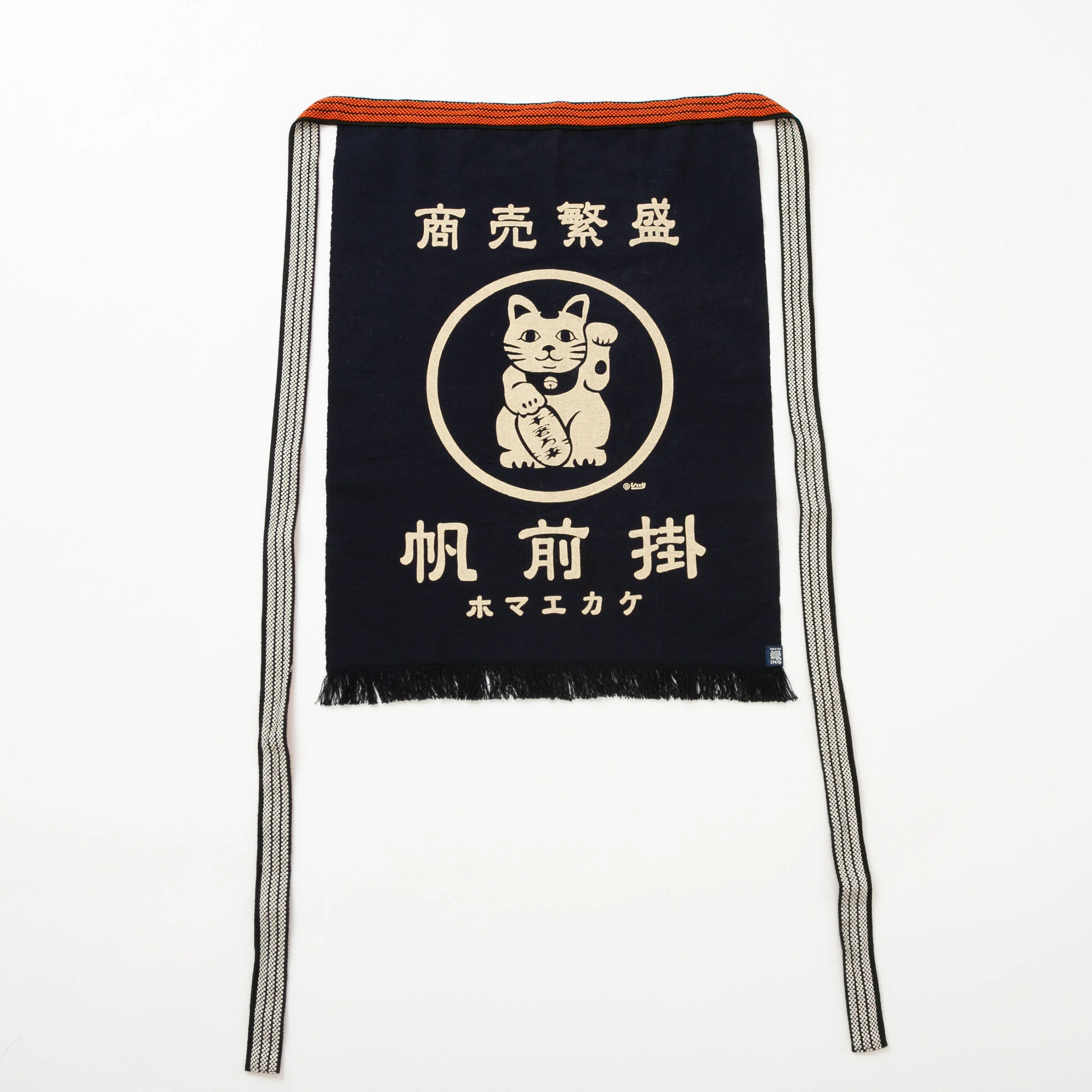 "Lucky Cat" - ICON Serie - Traditionell japanische MAEKAKE Schürze - by Anything Co. "Lucky Cat" - ICON Serie - Traditionell japanische MAEKAKE Schürze - by Anything Co.