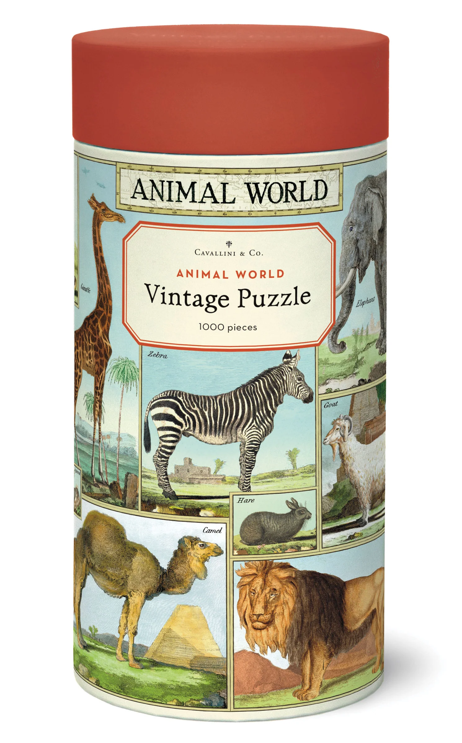 Animal World - Vintage Puzzle von Cavallini - 1.000 Teile Animal World - Vintage Puzzle von Cavallini - 1.000 Teile