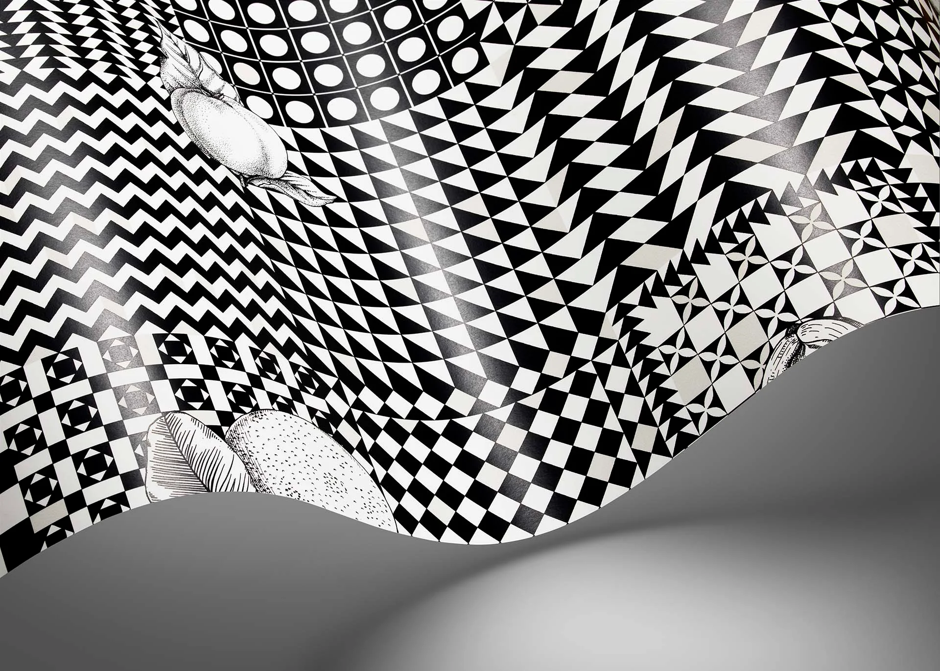 Frutta e Geometrico Tapete - 123/6030 - Black & White - Cole&Son - Fornasetti Senza Tempo II-123-6030-Cole&Son-Fornasetti Senza Tempo II Frutta e Geometrico Tapete - 123/6030 - Black & White - Cole&Son - Fornasetti Senza Tempo II von Cole&Son aus der Kategorie Fornasetti Senza Tempo II mit der Artikelnummer 123-6030