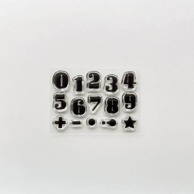 Acrylstempel Set "Pocket Number" - Mizushima Acrylstempel Set "Pocket Number" - Mizushima