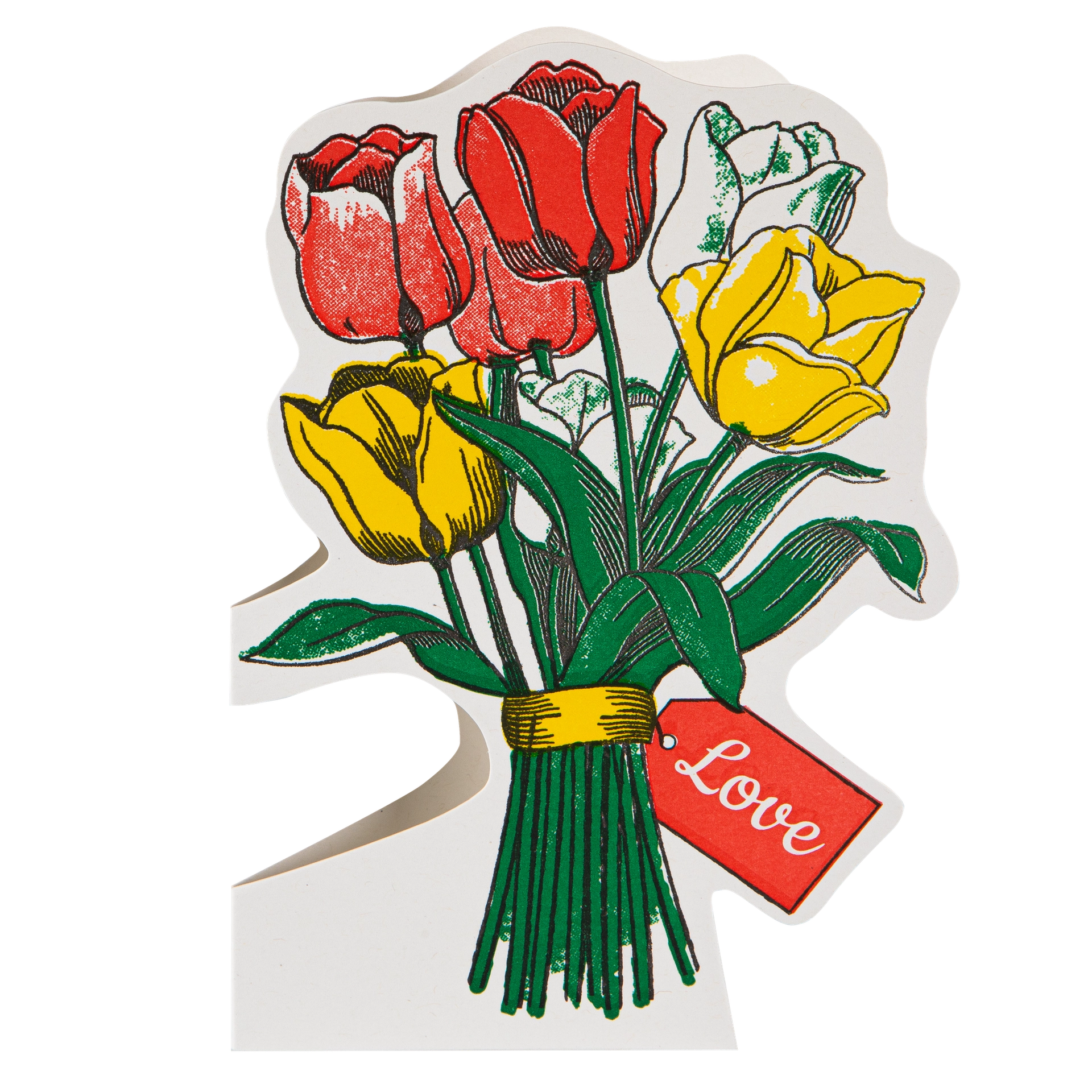 "Tulips" - 3D Klappkarte - Cut-Out Card von Archivist