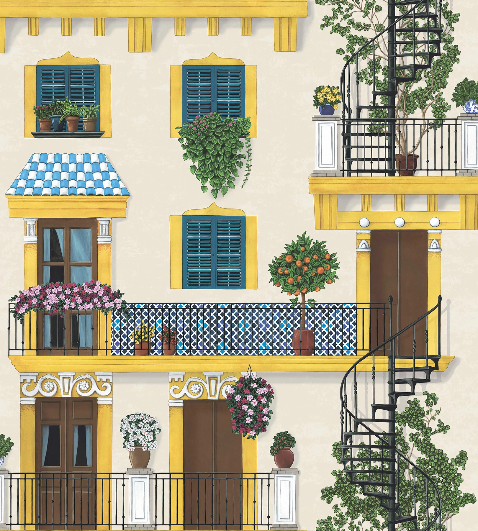 Alfaro Tapete - 117/4010 - Cole&Son - Seville-117-4010-Cole&Son-Seville Alfaro Tapete - 117/4010 - Cole&Son - Seville von Cole&Son aus der Kategorie Seville mit der Artikelnummer 117-4010