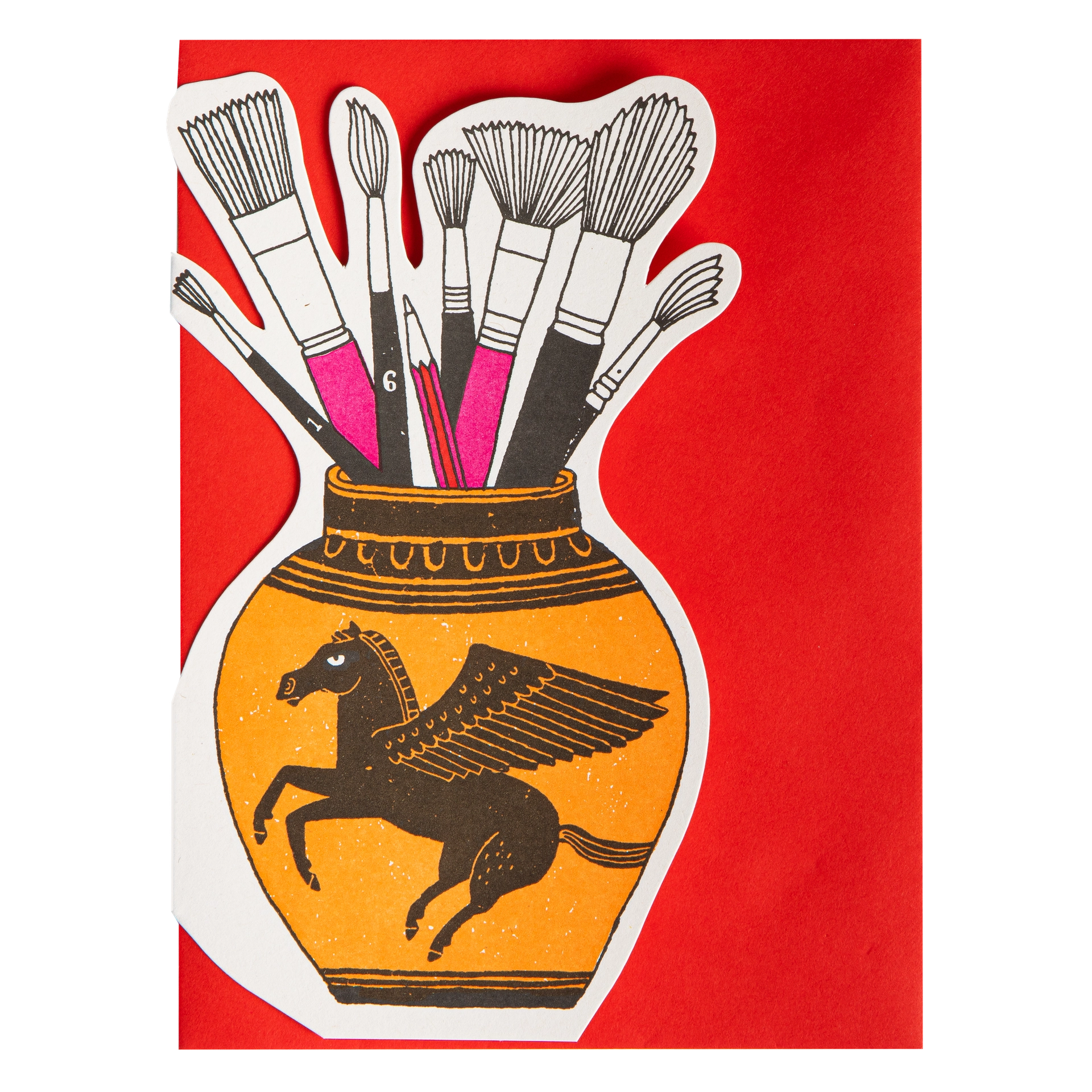 "The Artist's Pot" - 3D Klappkarte - Cut-Out Card von Archivist