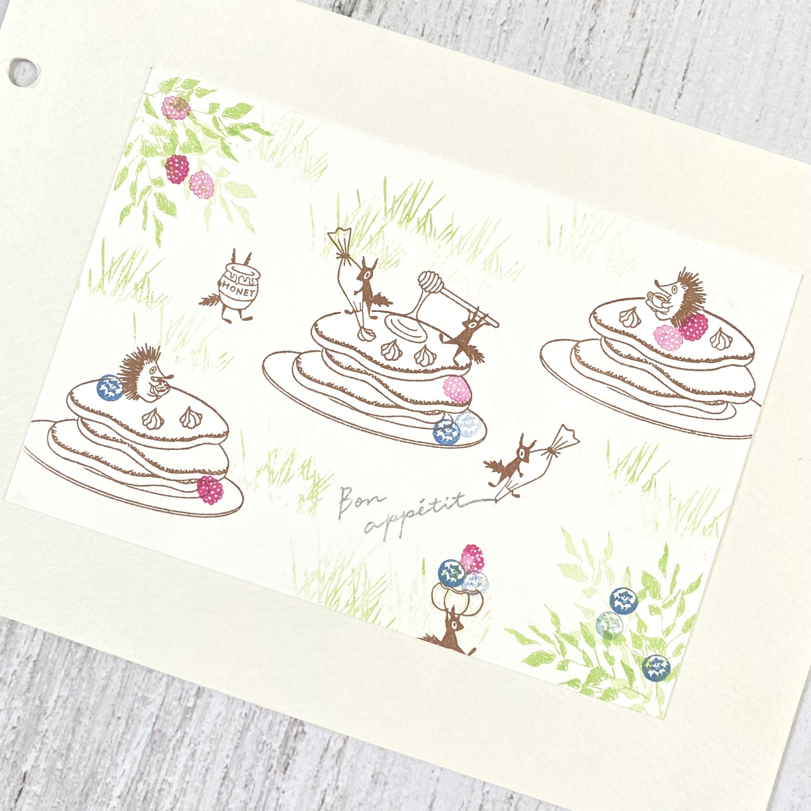 Eichhörnchen mit Honig - Japanischer Stempel