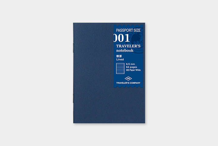 001 - liniertes Notizbuch - TRAVELER'S Notebook Refill Passport