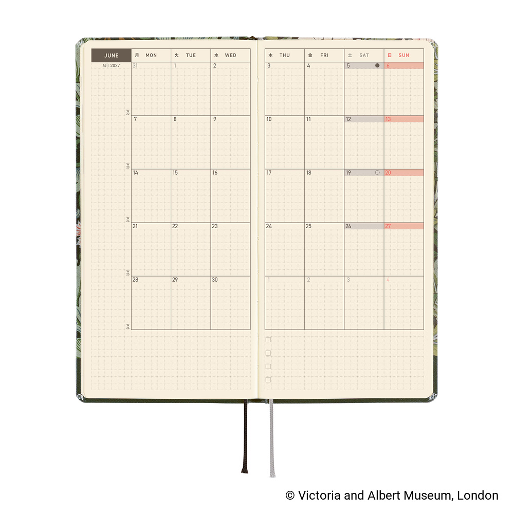 Weeks 2027 englisch – V&A Series: Leicester | Hobonichi