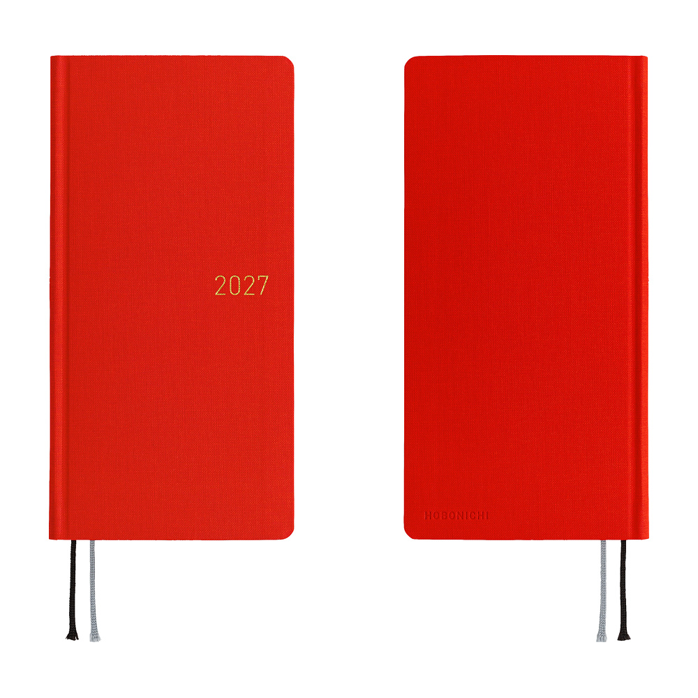 Weeks 2027 englisch – Colors: Poppy Red | Hobonichi
