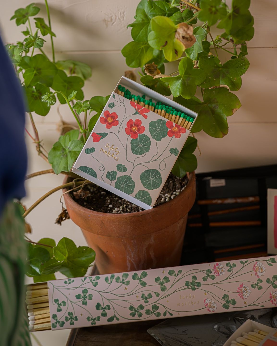 Streichhölzer lang "Lucky Clover" - Kaminstreichhölzer von Archivist aus England