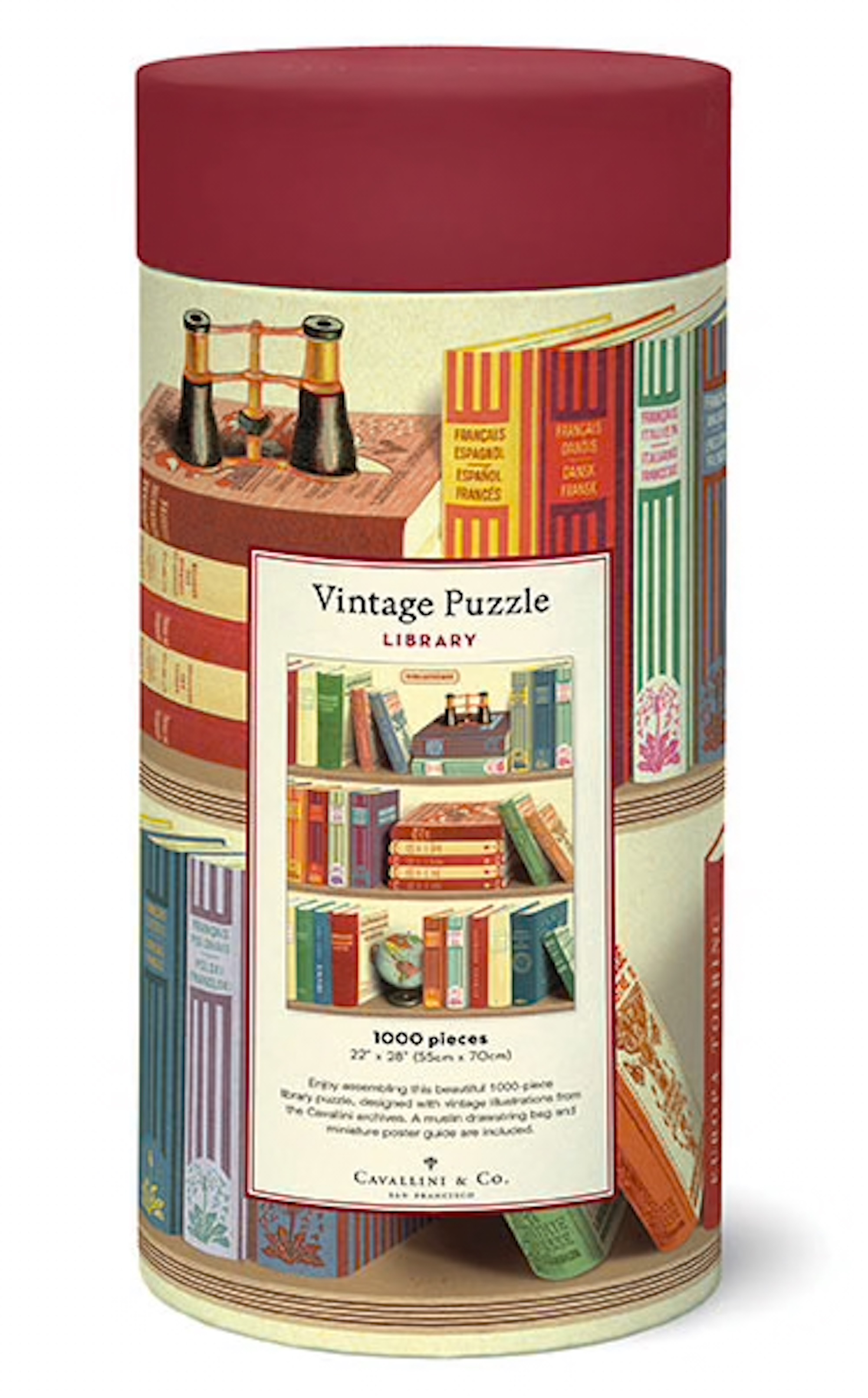 Library Books - Vintage Puzzle von Cavallini - 1.000 Teile