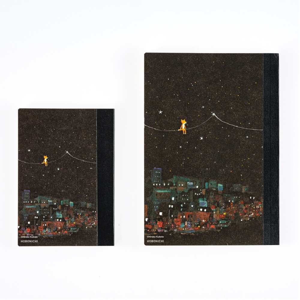 Notizbuch kariert A6 – Hiroko Kubota: Another night of falling star sparklers | Hobonichi