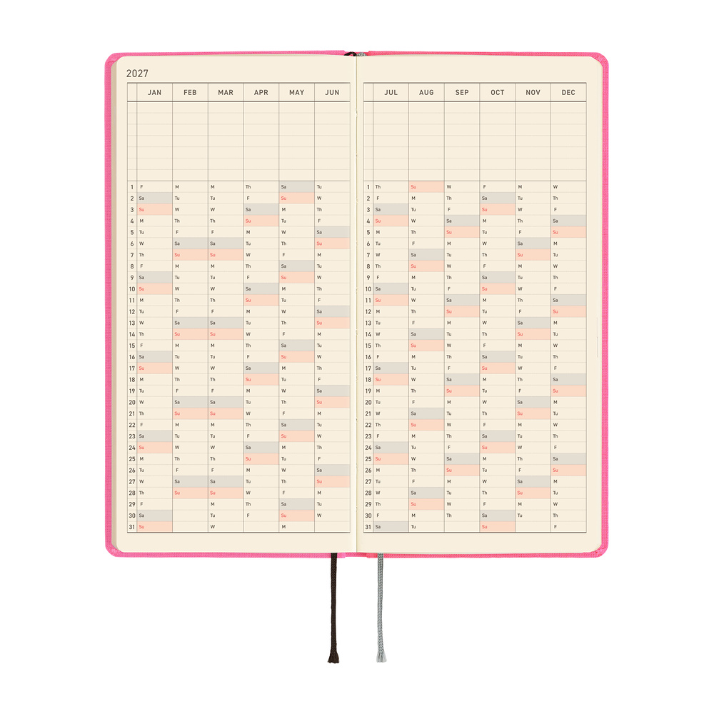 Weeks 2027 englisch – Colors: Pink Sapphire | Hobonichi