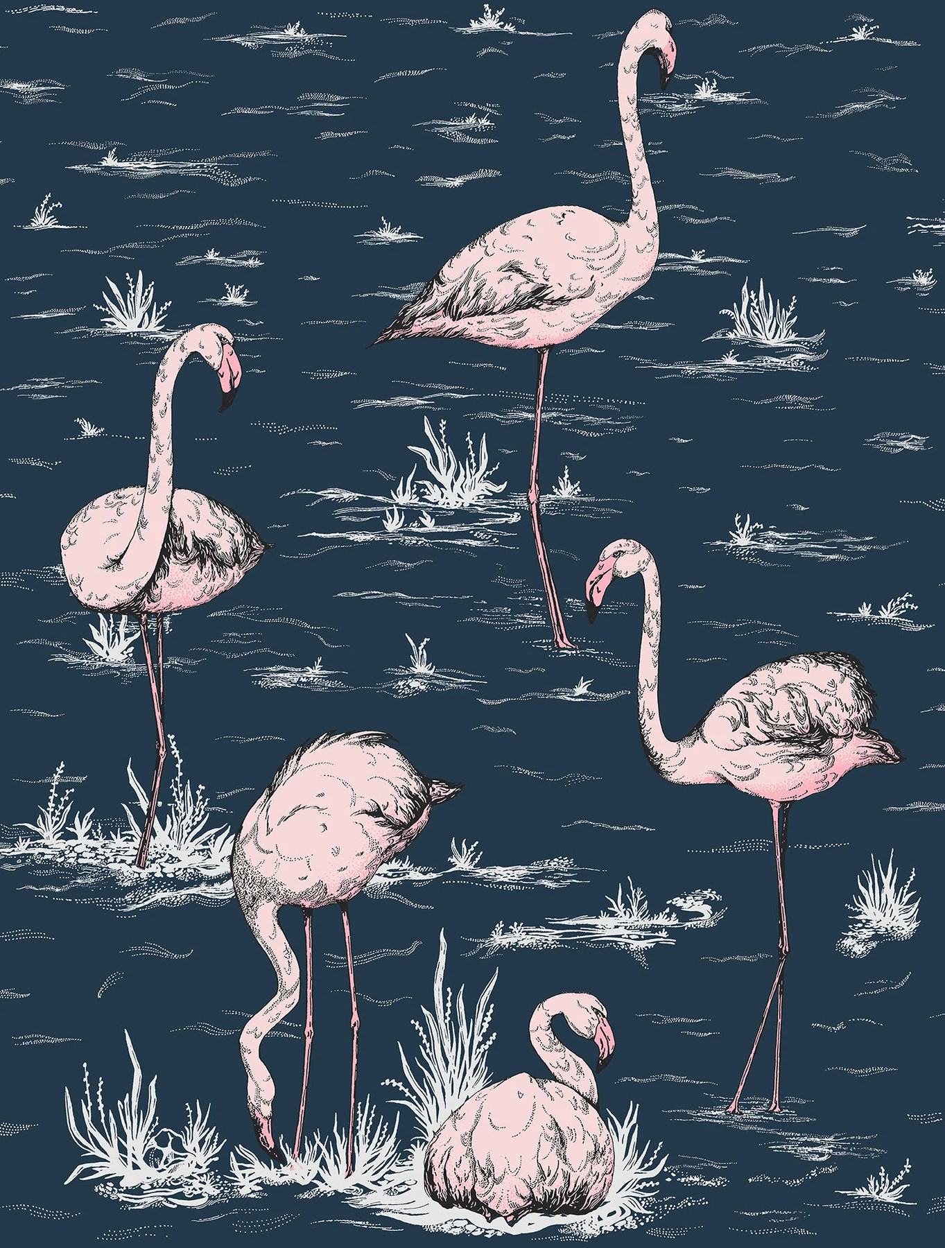 Flamingos Tapete - 112/11041 - Cole&Son - Icons von Cole&Son aus der Kategorie Icons mit der Artikelnummer 112-11041