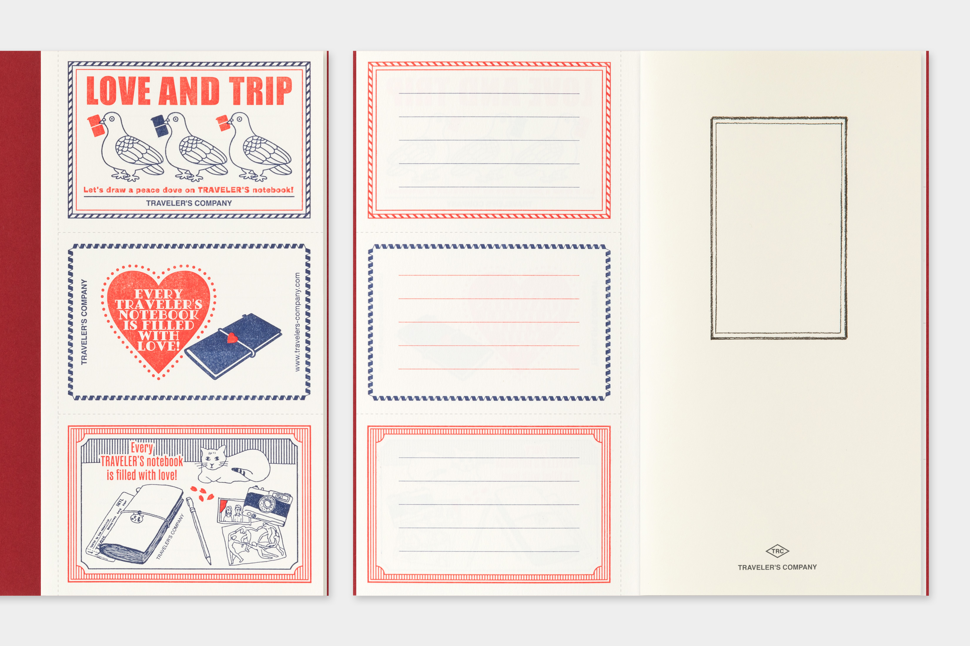 TRAVELER'S Notebook Refill "Love and Trip" - Limited Edition - ***Preorder / Vorbestellung***