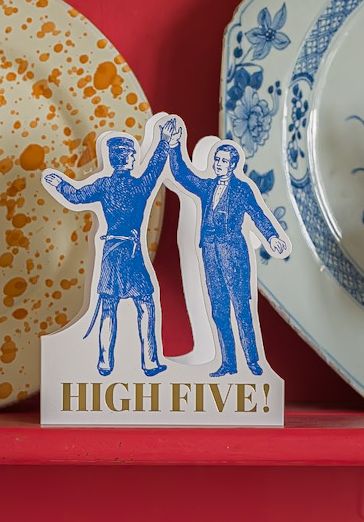 "High Five" - 3D Klappkarte - Cut-Out Card von Archivist