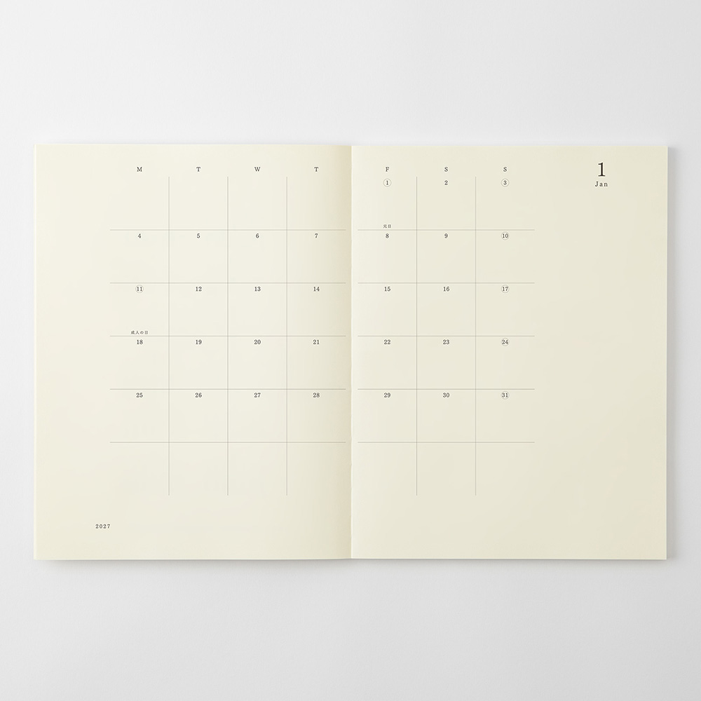 MD Notebook Kalender 2027 [A4 Thin]