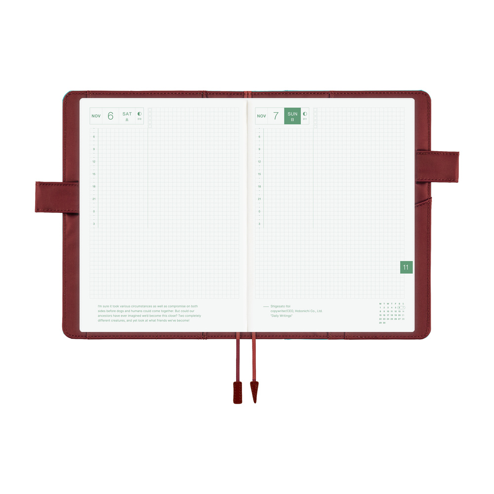 Hülle A5 Cousin – Colors: Misty Cedar | Hobonichi