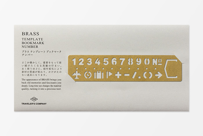 BOOKMARK Numbers - Lesezeichen und Schablone - Serie BRASS von der TRAVELER'S COMPANY JAPAN von TRAVELER'S COMPANY JAPAN aus der Kategorie Messing - Brass mit der Artikelnummer 42168006