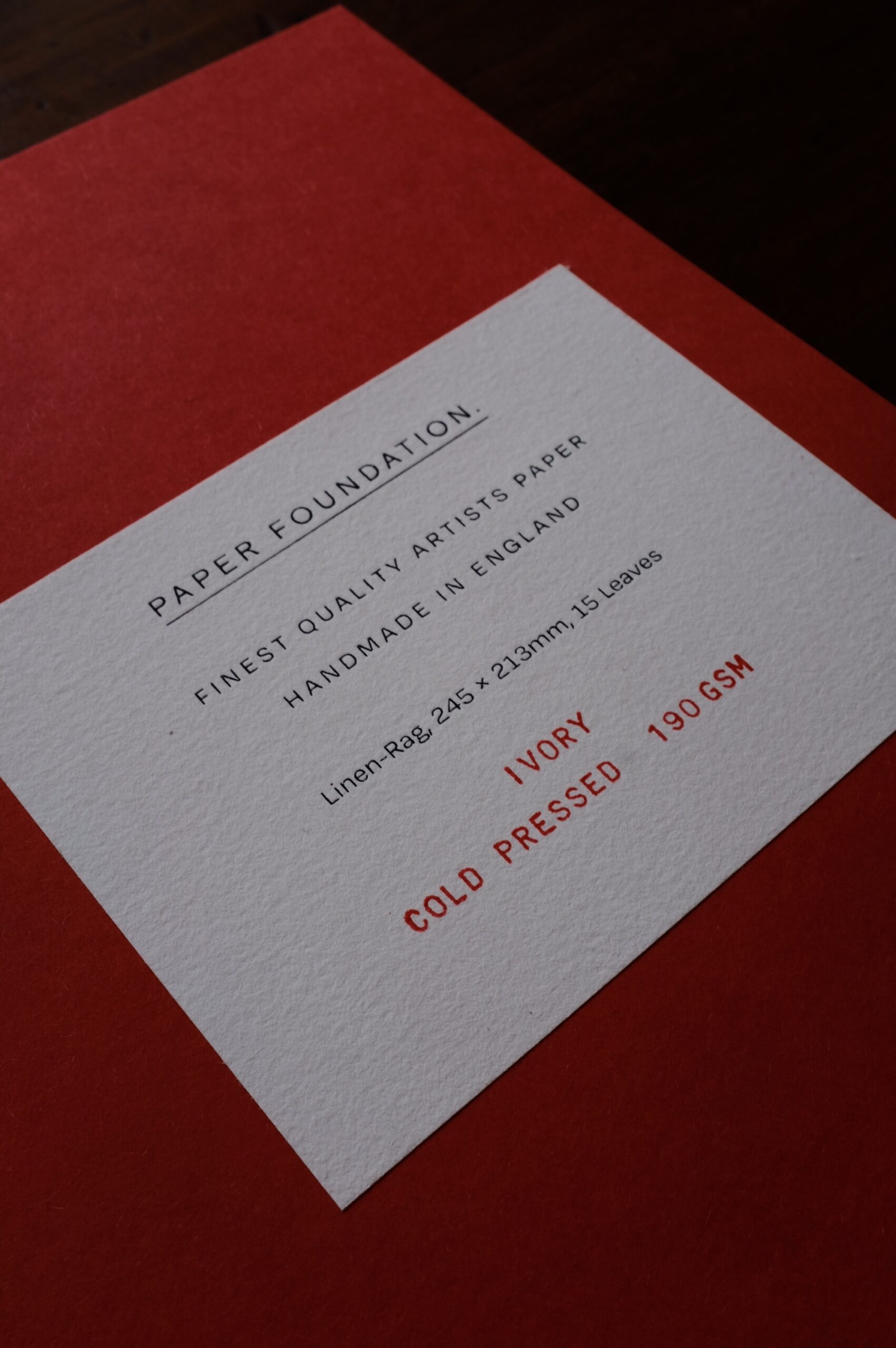 Art Pad S - Zeichenblock - PILLAR BOX RED X IVORY - Paper Foundation