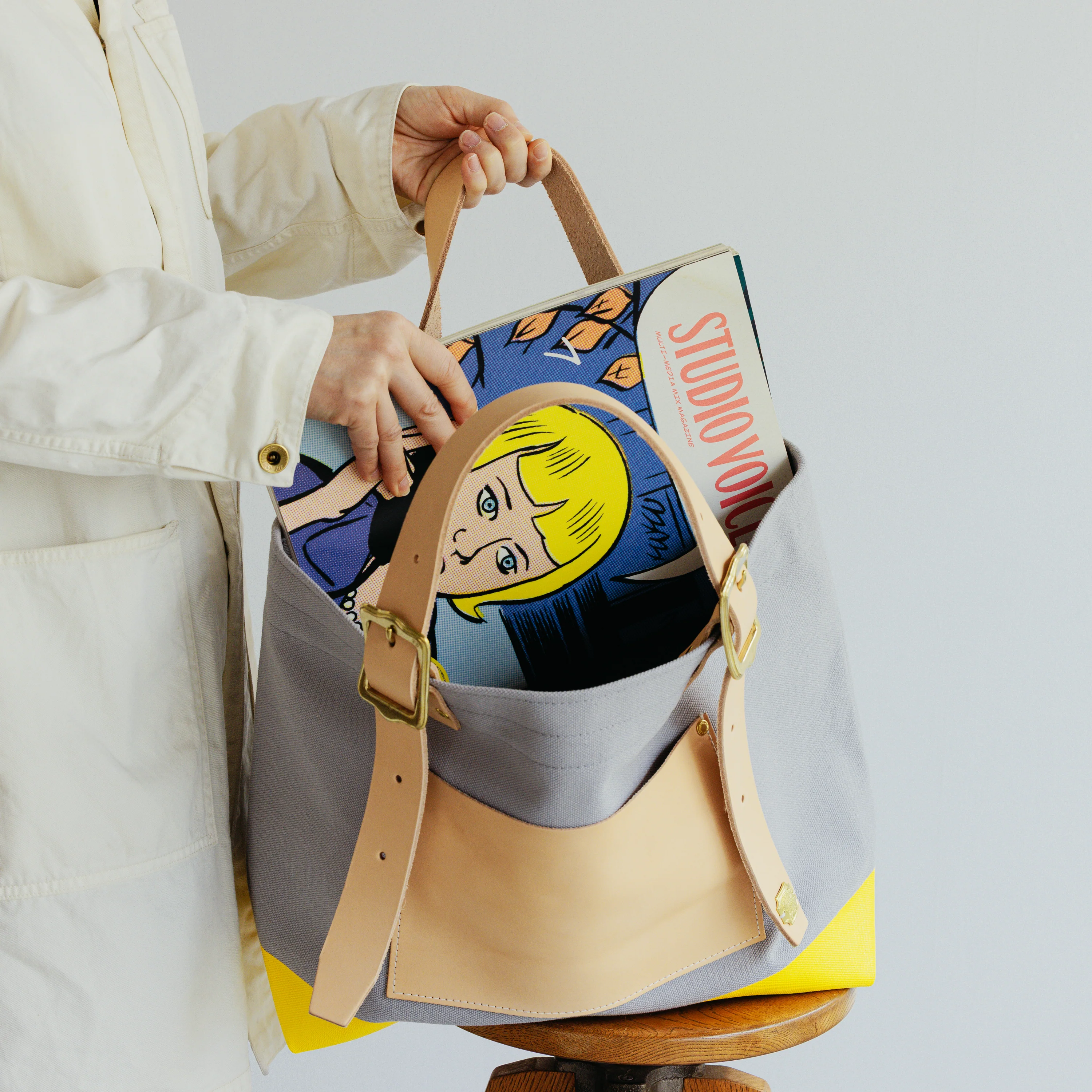 Engineer Tote Bag - S – Limited Edition Grey X Yellow - The Superior Labor