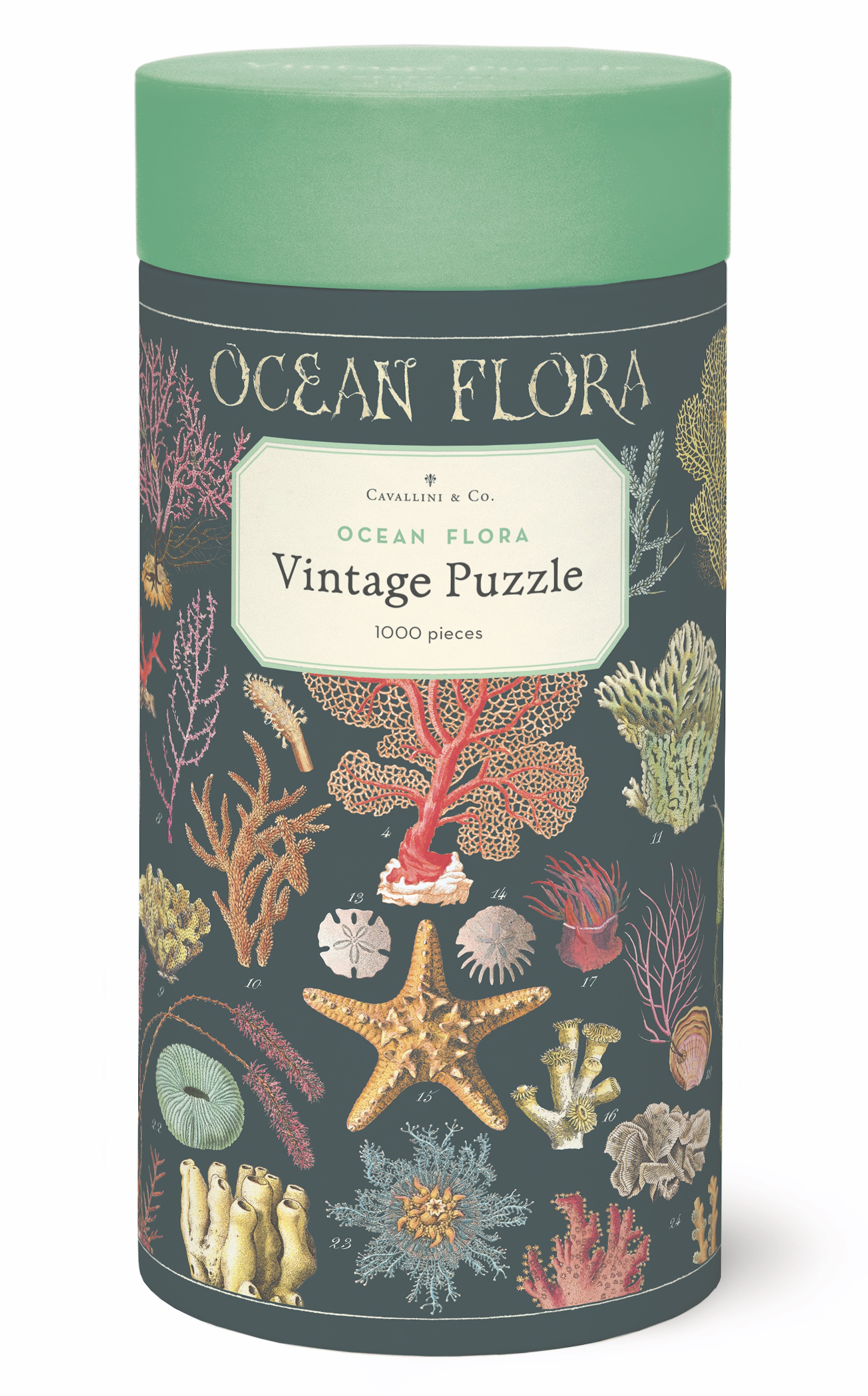 Ocean Flora - Vintage Puzzle von Cavallini - 1.000 Teile