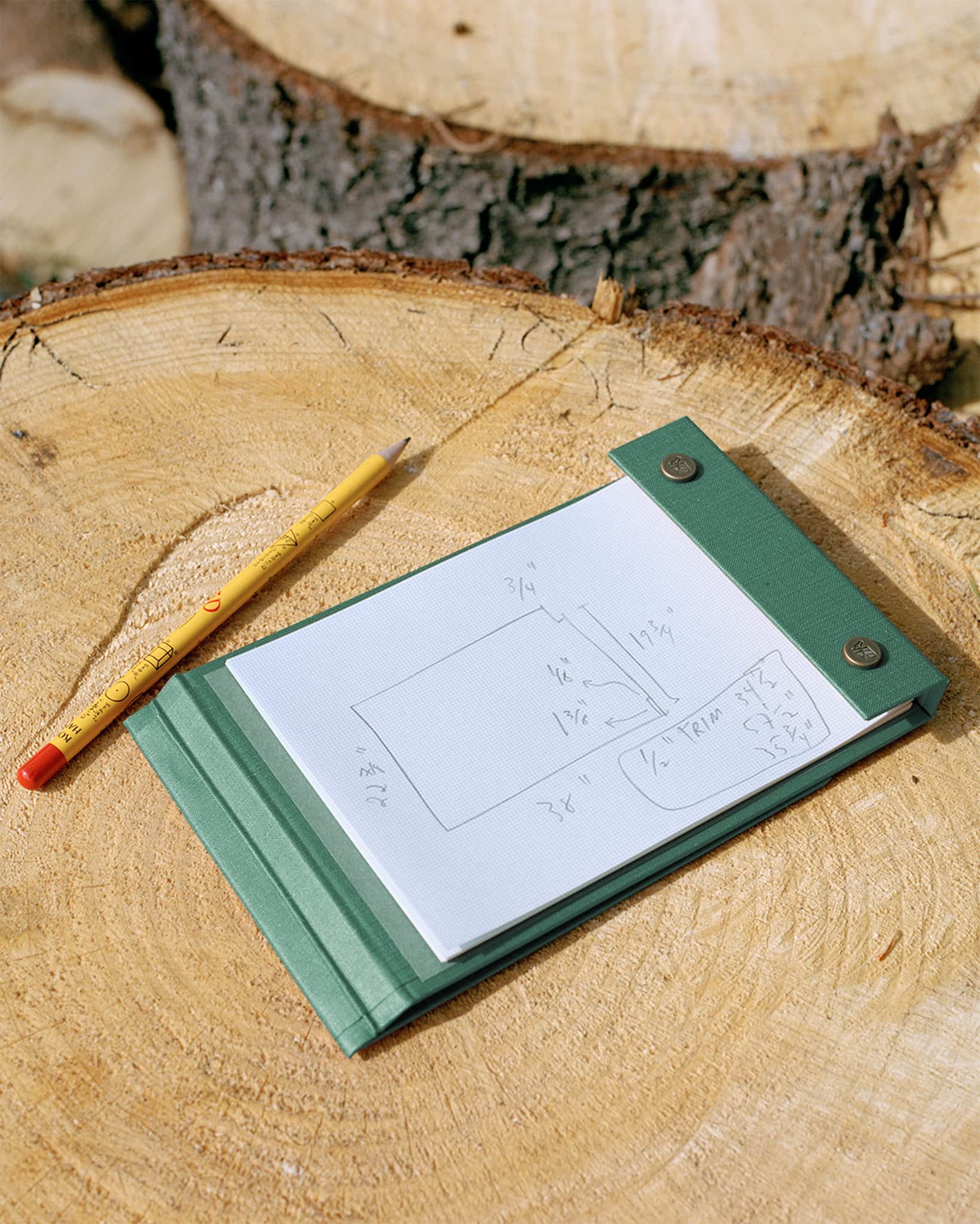Snap Pad in A6 - Dunkelgrün - Klemmbrett von Postalco