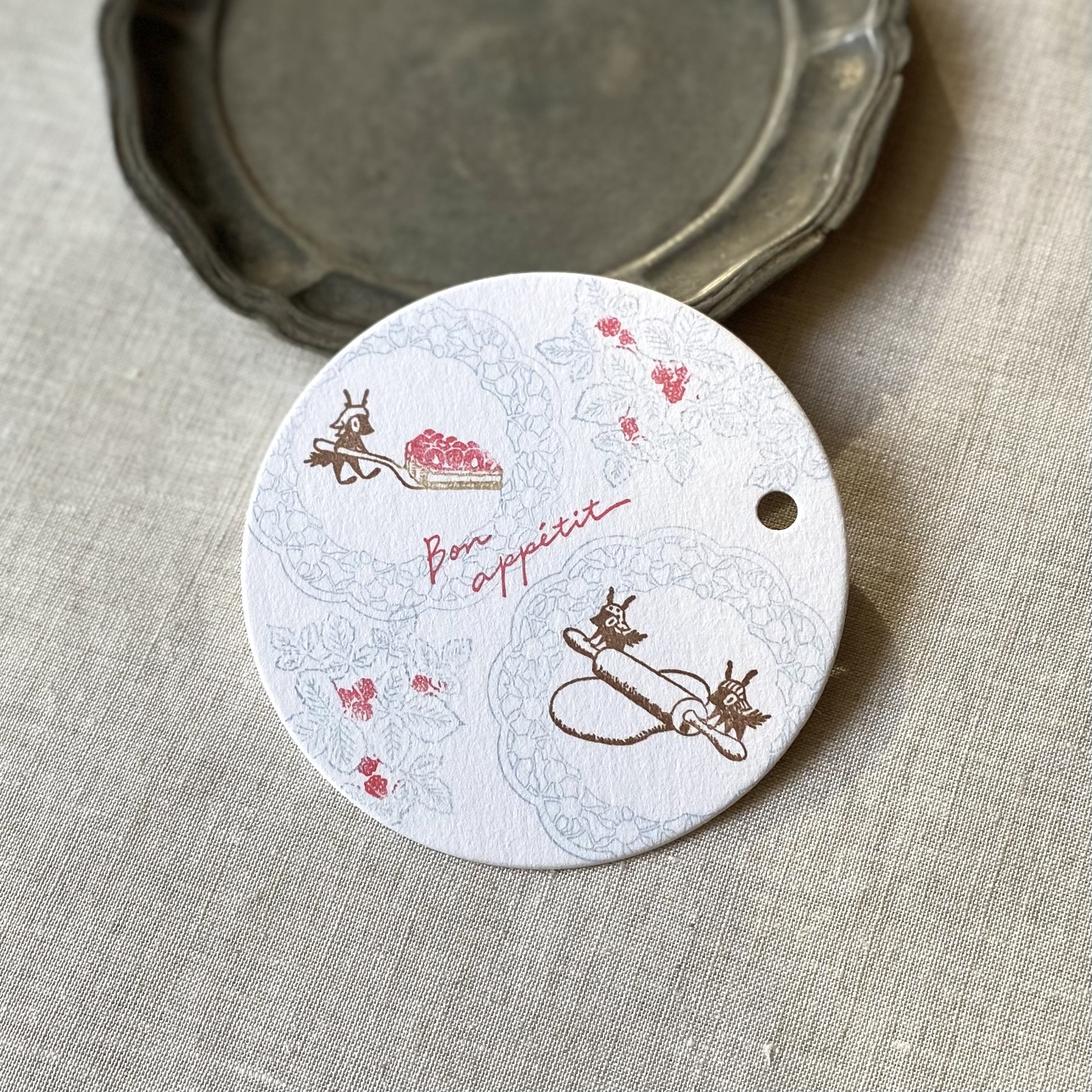 Eichhörnchen mit Kuchen - Japanischer Stempel