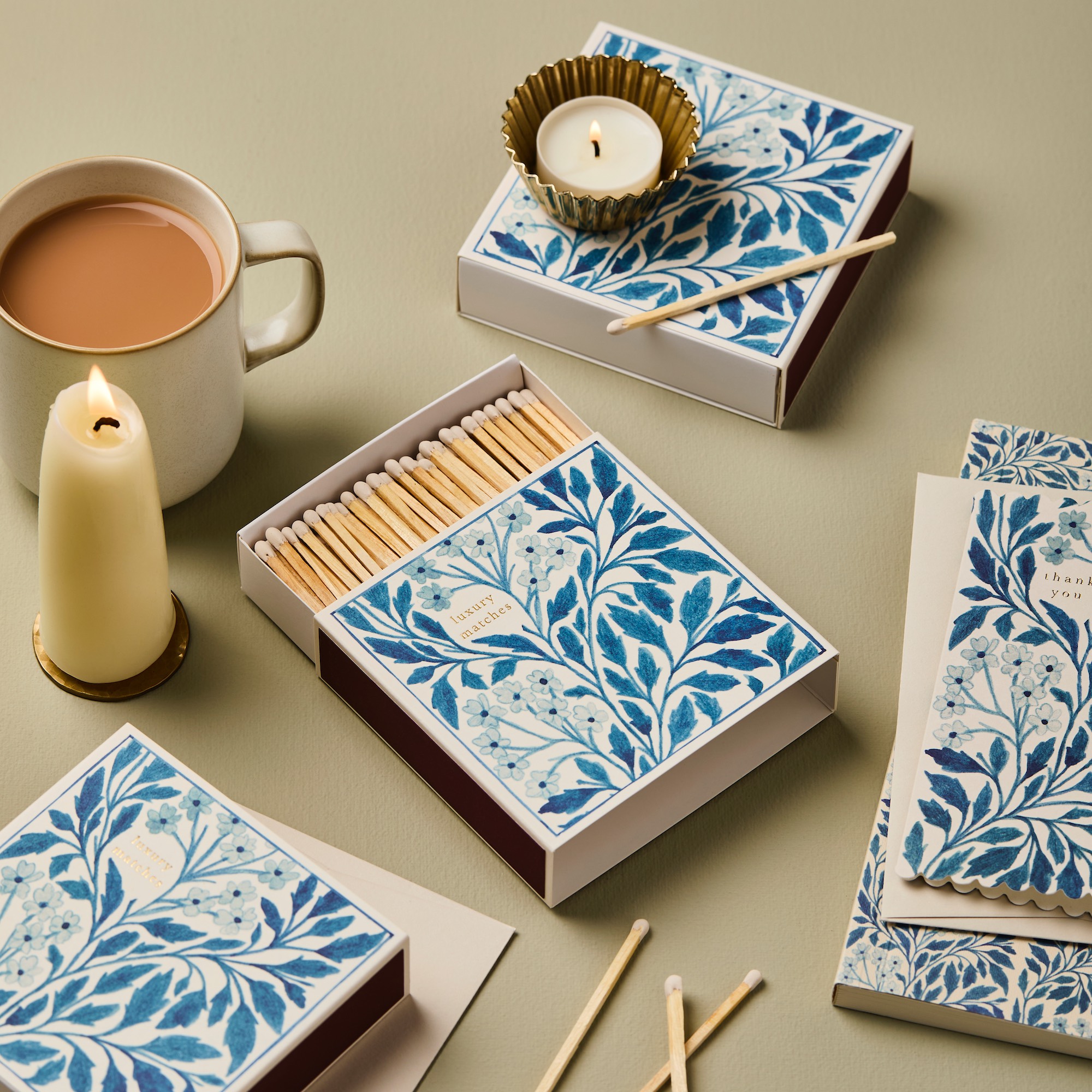 Streichhölzer "Blue Floral Matches" Streichhölzer "Blue Floral Matches"