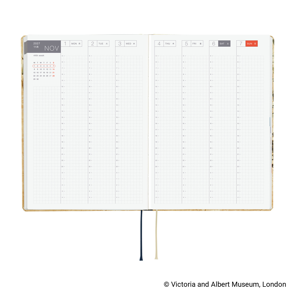 HON A5 2027 englisch – V&A Series: Vine | Hobonichi