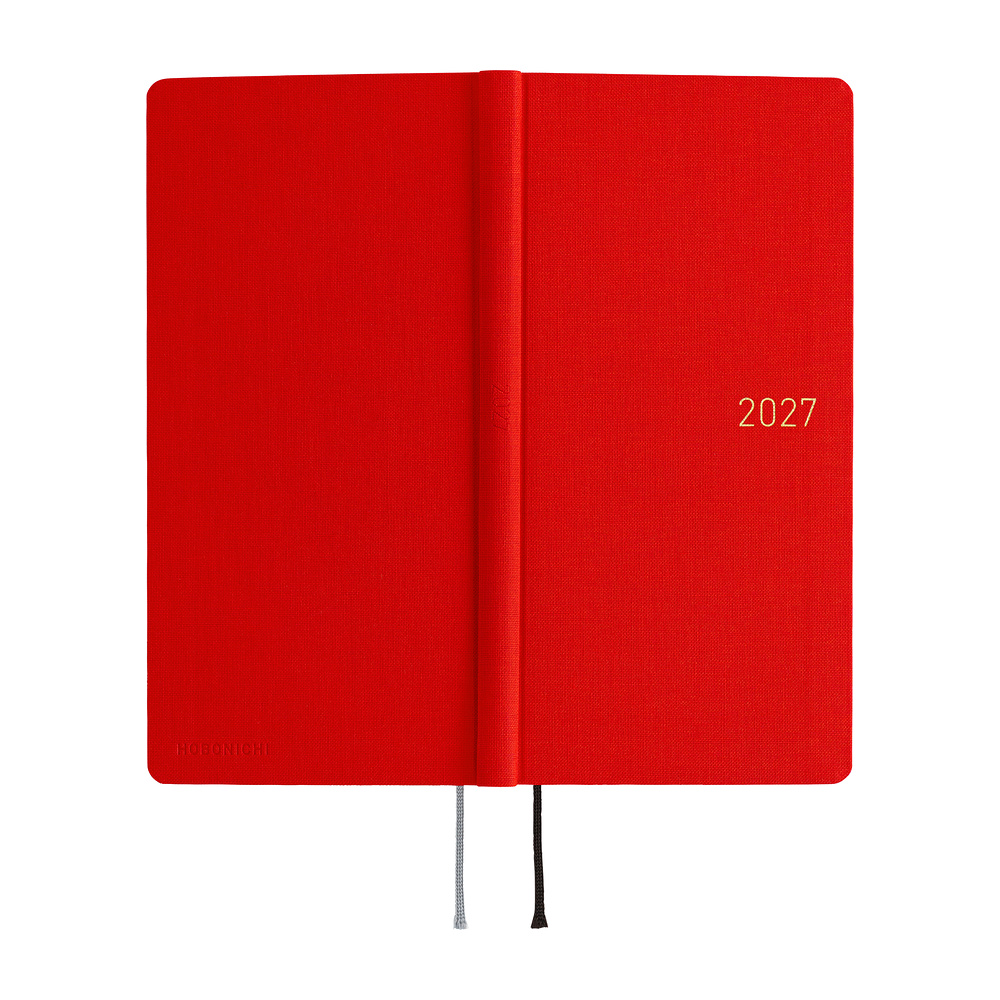 Weeks 2027 englisch – Colors: Poppy Red | Hobonichi