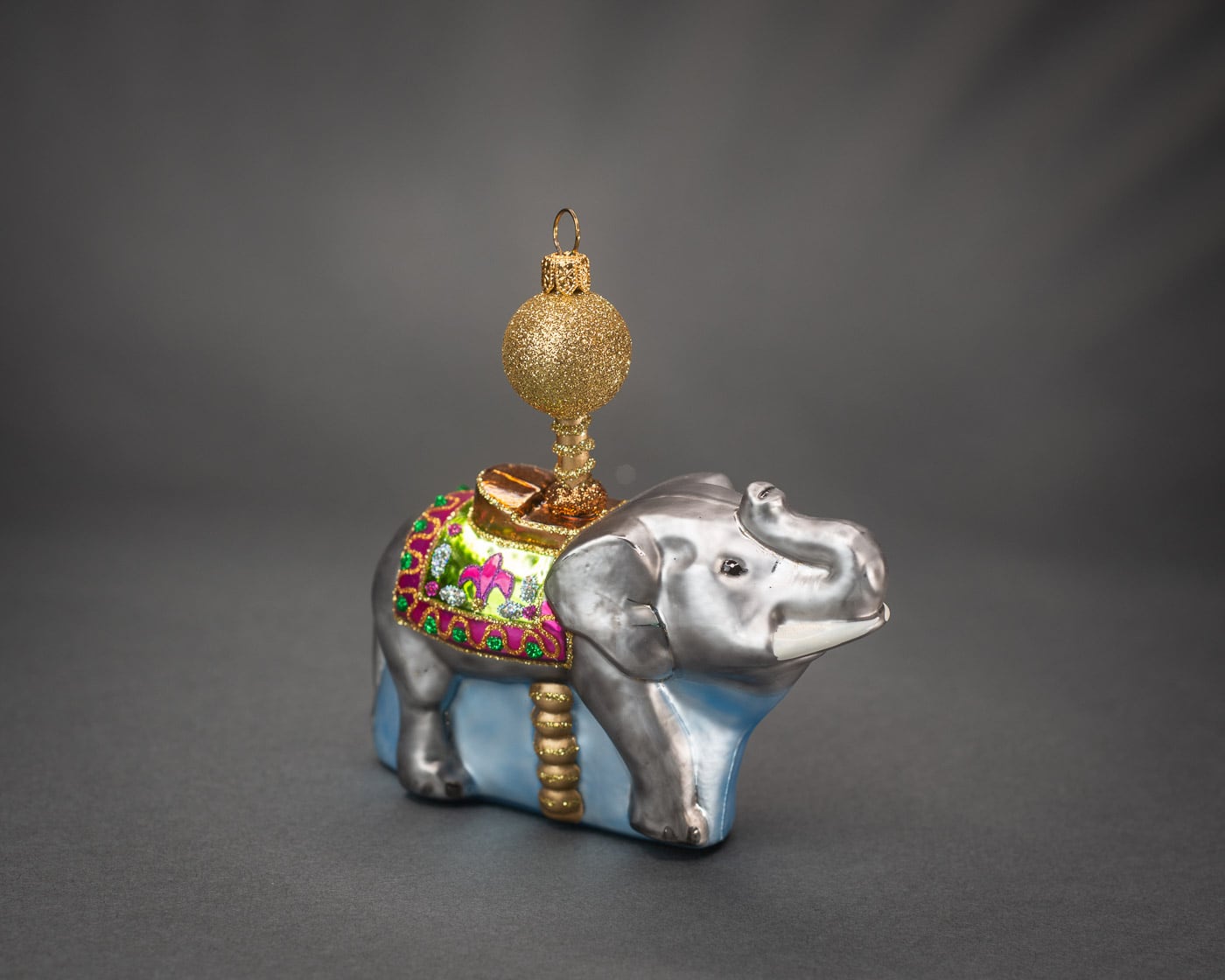 Elefant Karusselltier - Christbaumschmuck aus Glas von Hanco aus der Kategorie Christbaumschmuck mit der Artikelnummer 2607.01