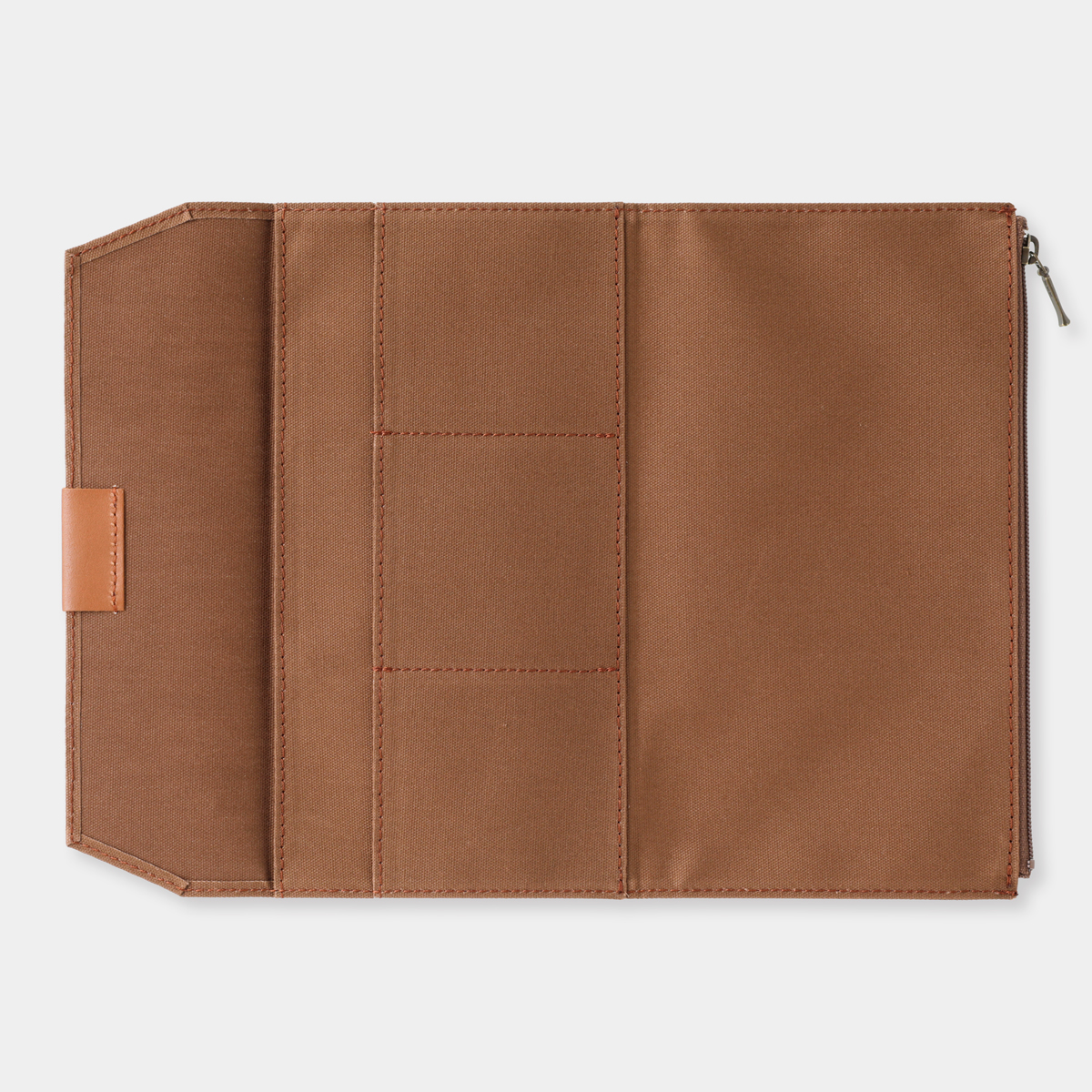 Zipper Case Baumwolle "Coffee" - TRAVELER'S FACTORY Notebook Refill Regular
