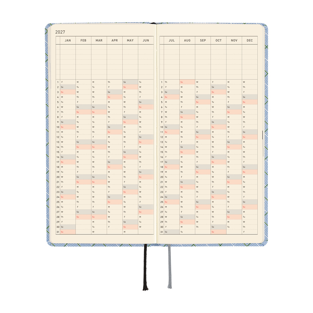 Weeks 2027 englisch – Shirt Fabric: Graph Plaid | Hobonichi