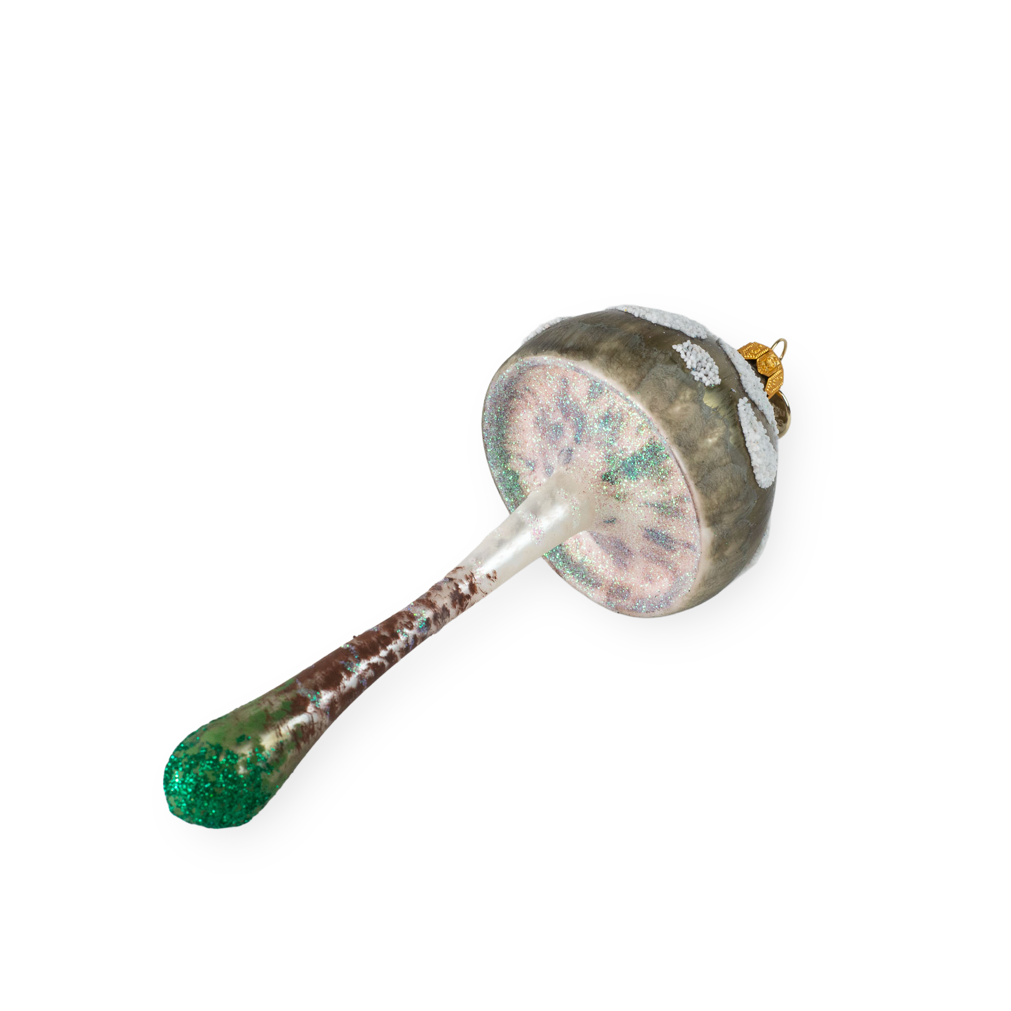 Pilz braun - Christbaumschmuck - Freigeformte Glaskunst aus Polen