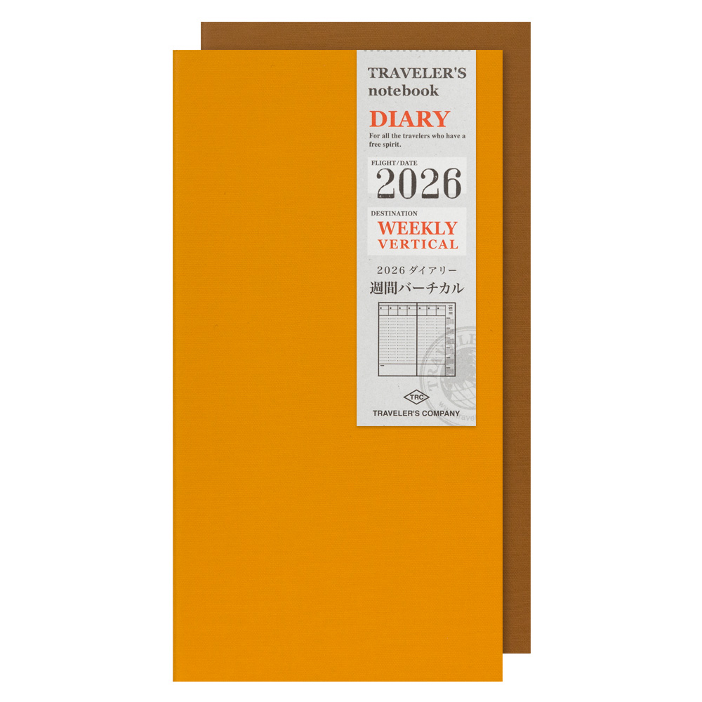 2026 Kalender (Wochenansicht Vertikal) - The Traveler's Spirit - TRAVELER'S Notebook Refill 2026 Kalender (Wochenansicht Vertikal) - The Traveler's Spirit - TRAVELER'S Notebook Refill