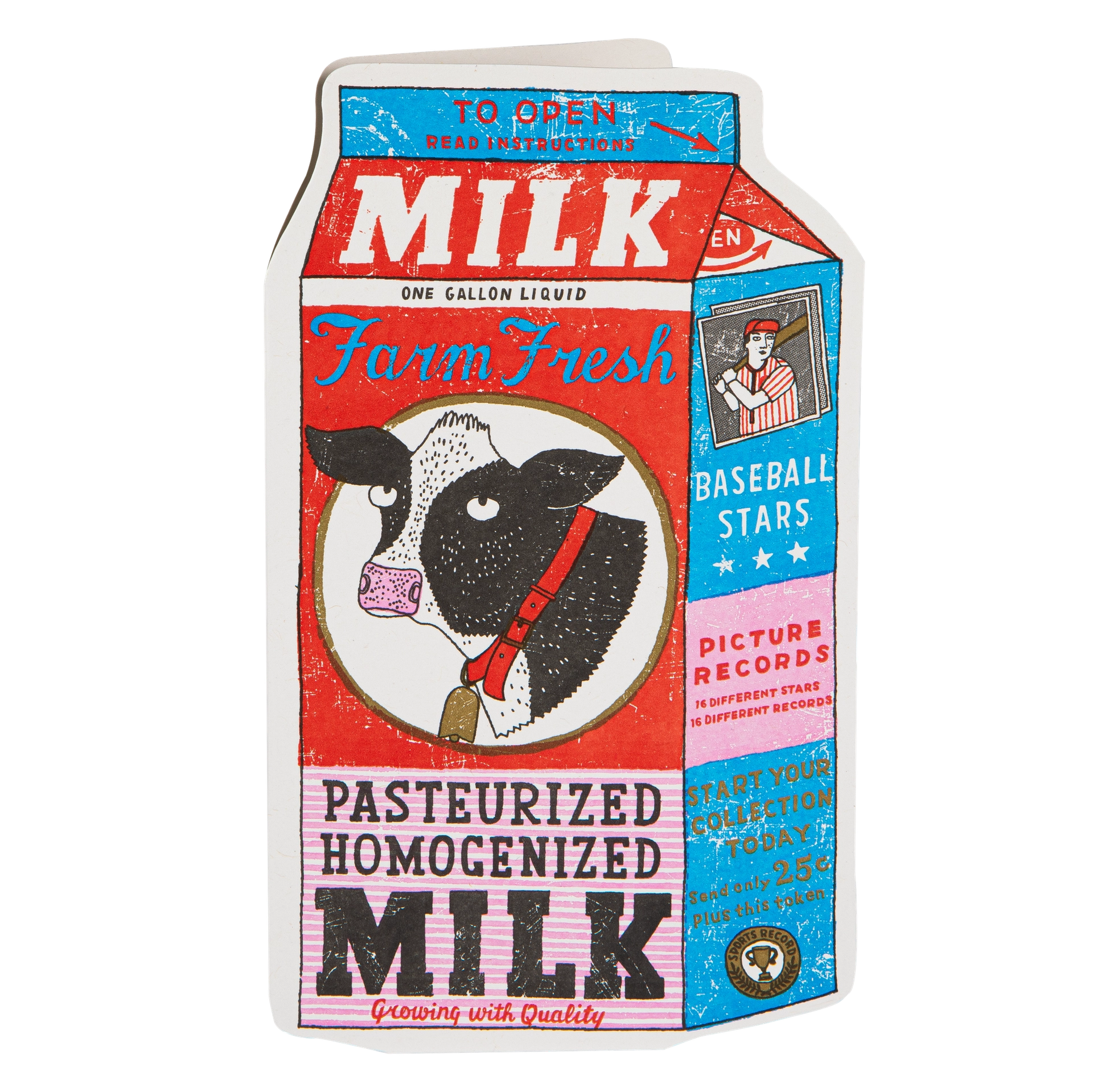 "Milk Carton" - 3D Klappkarte - Cut-Out Card von Archivist