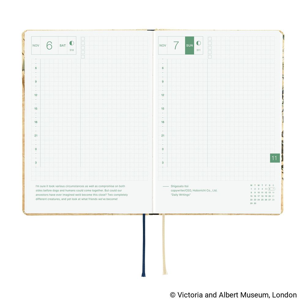 HON A6 2027 englisch – V&A Series: Vine | Hobonichi