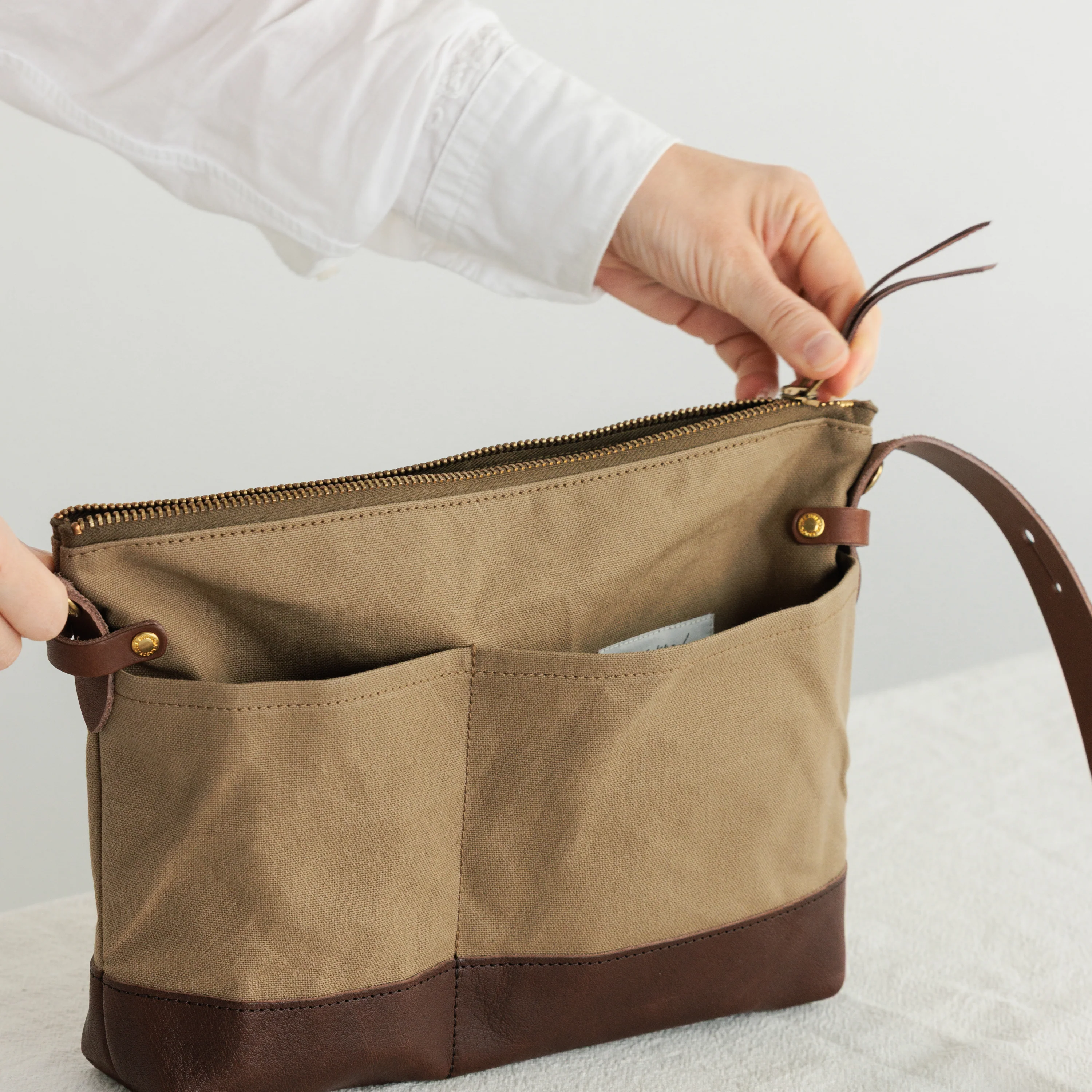 Shoulder Bag - Leather Bottom - The Superior Labor