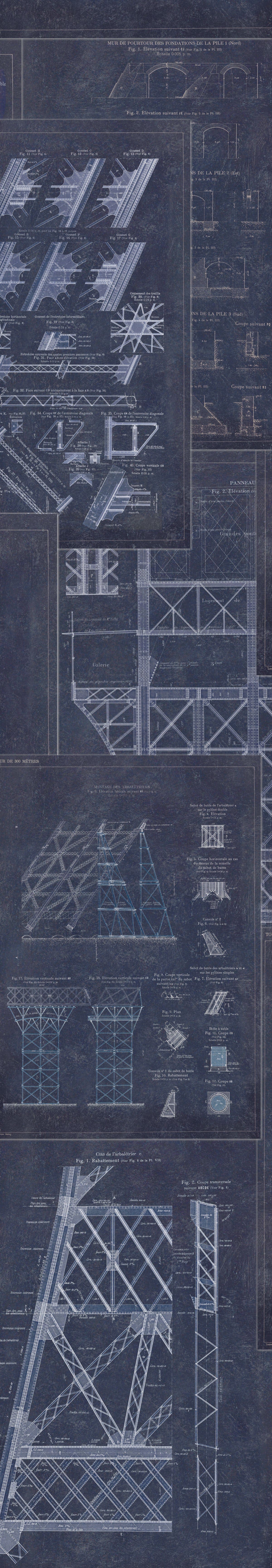 Tapete GRAND EIFFEL BLUE von MINDTHEGAP aus der Kategorie MIND THE GAP mit der Artikelnummer WP20219