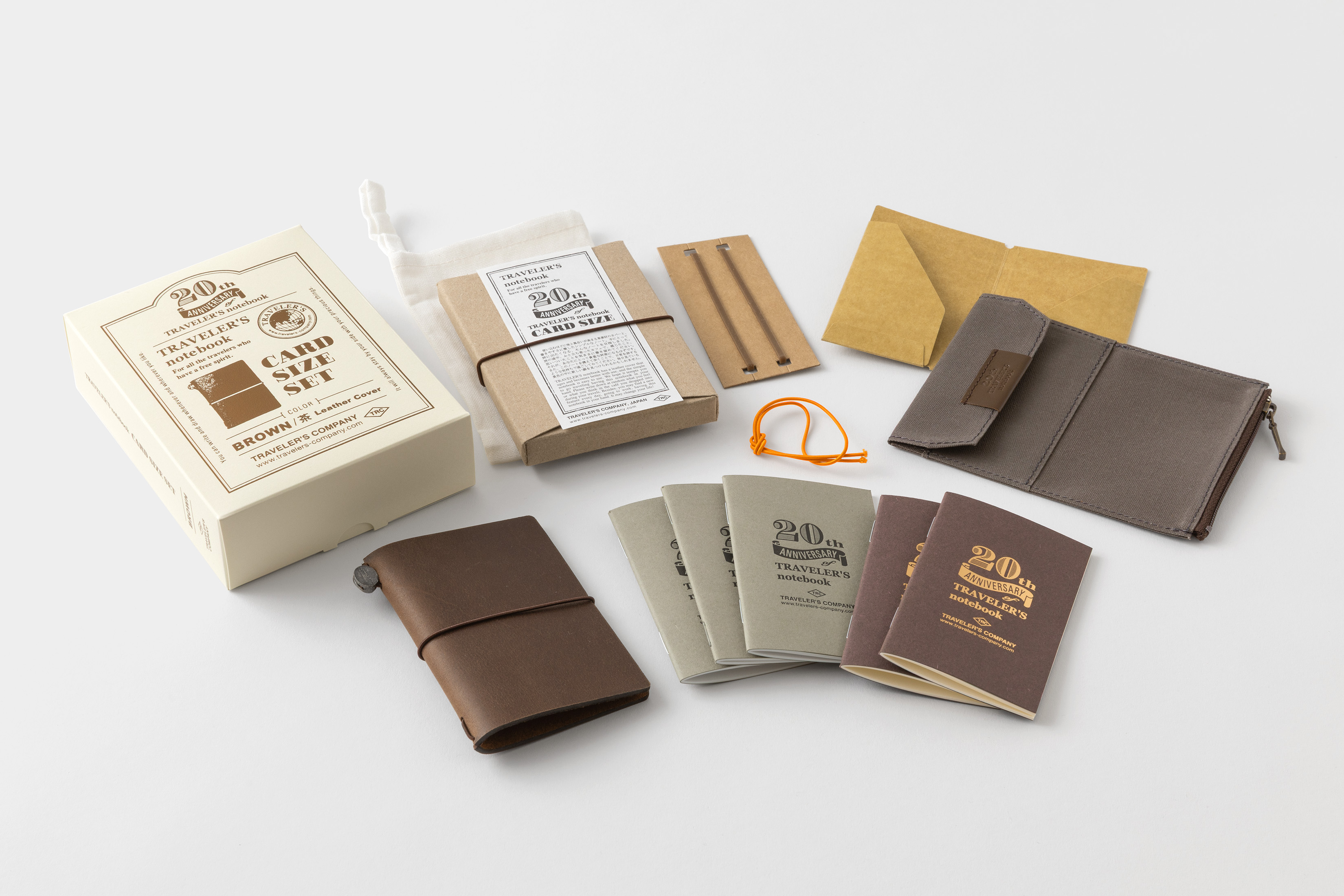 TRAVELER’S notebook Card Size – 20th Anniversary Set - Braun / Brown