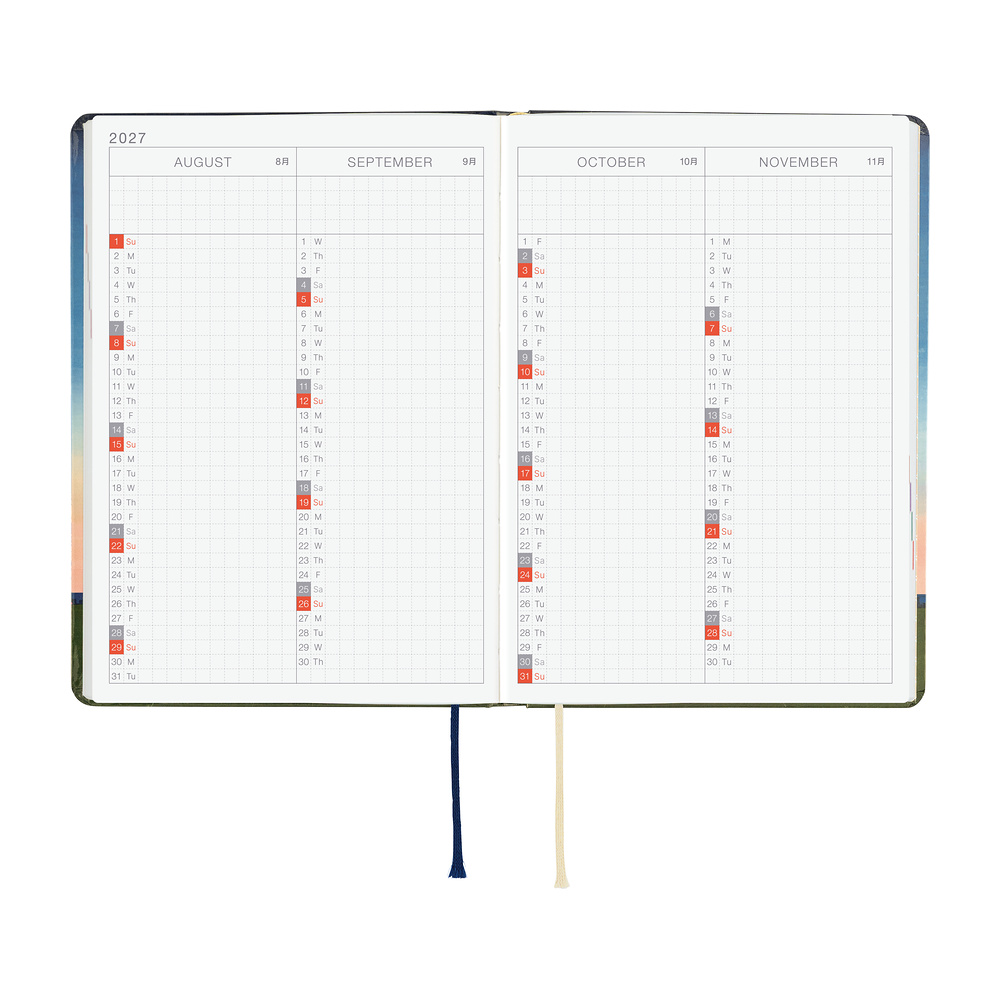 HON A6 2027 englisch – Hiroko Kubota: String Telephone Until the Moon is Full | Hobonichi