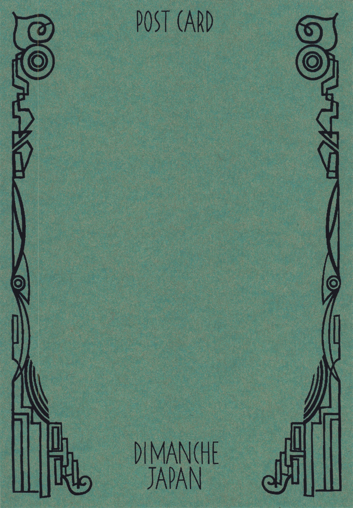 Napoleonfisch - Siebdruck Postkarte von Dimanche