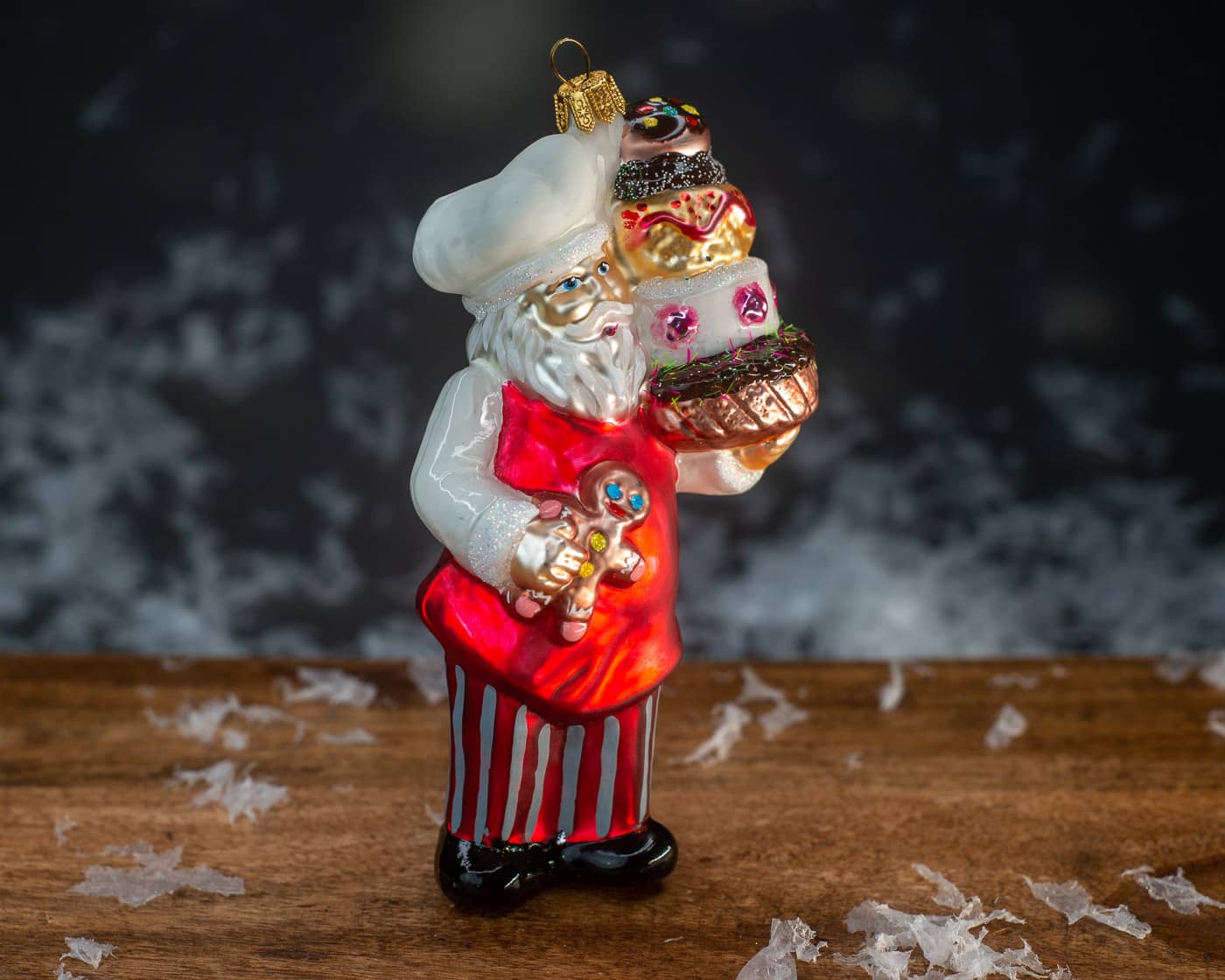 Bäcker mit Torten - Christbaumschmuck aus Glas von Weihnachtsland aus der Kategorie Christbaumschmuck mit der Artikelnummer OF10023457