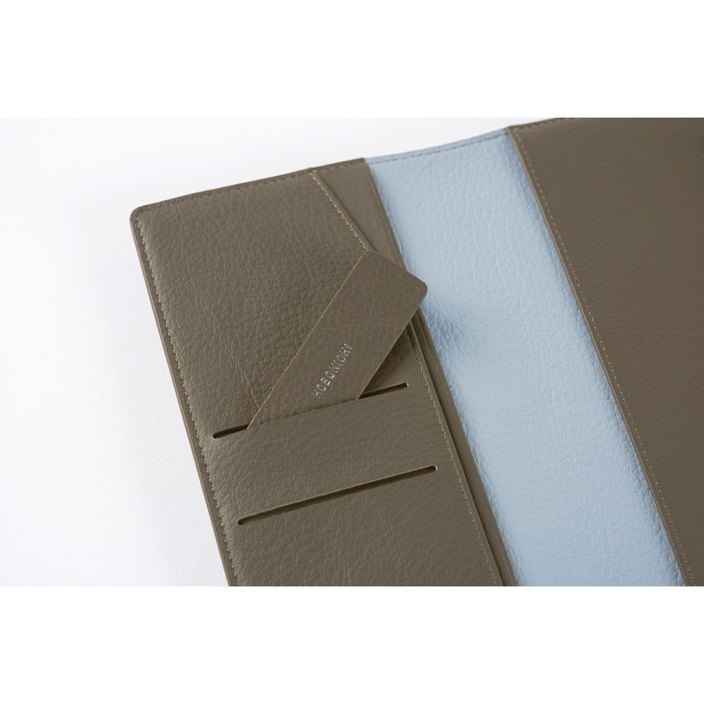Hülle Weeks – Leather: Taut (Gray & Light Blue) | Hobonichi